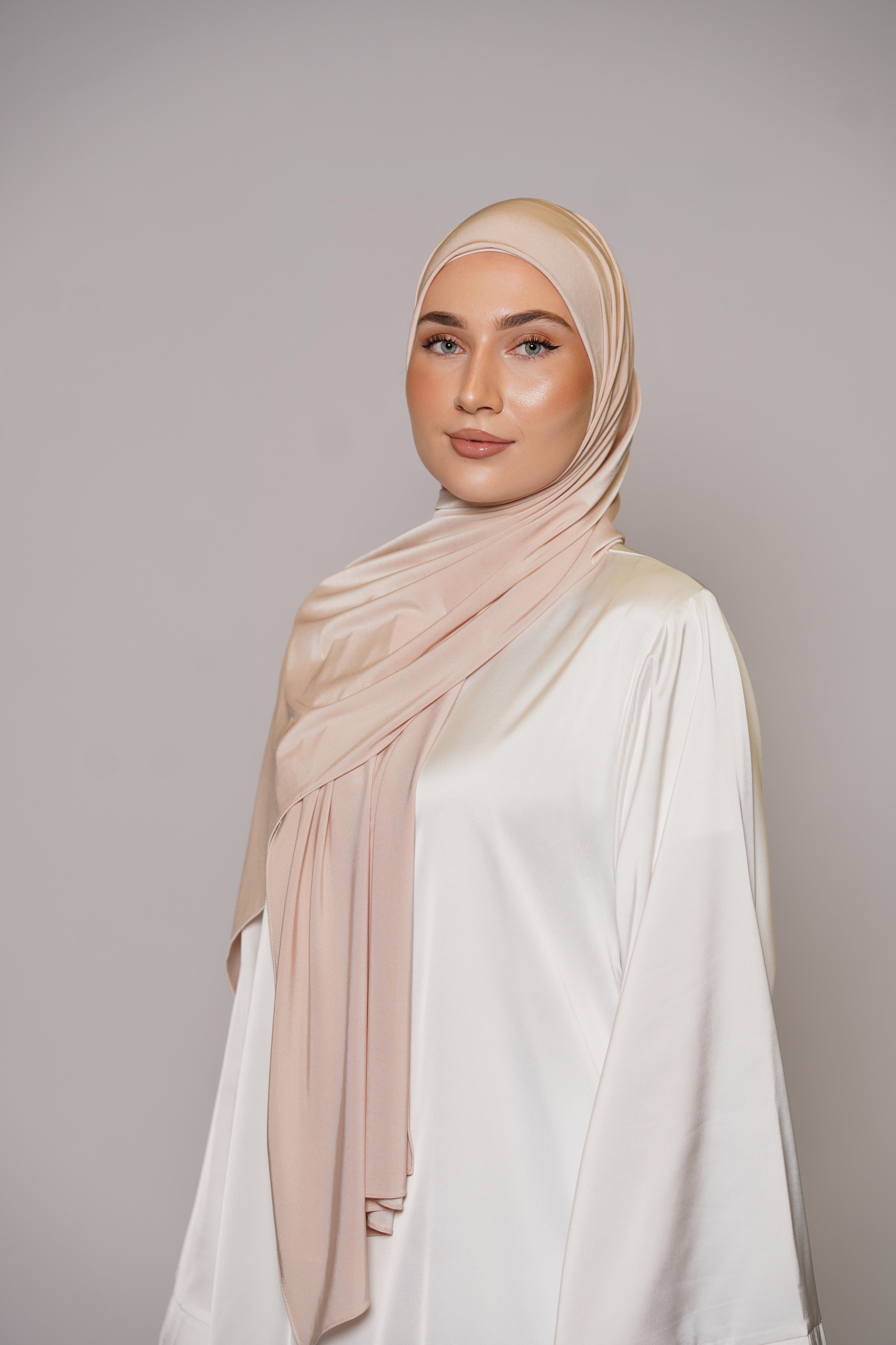 Satin Premium Jersey -rose beige