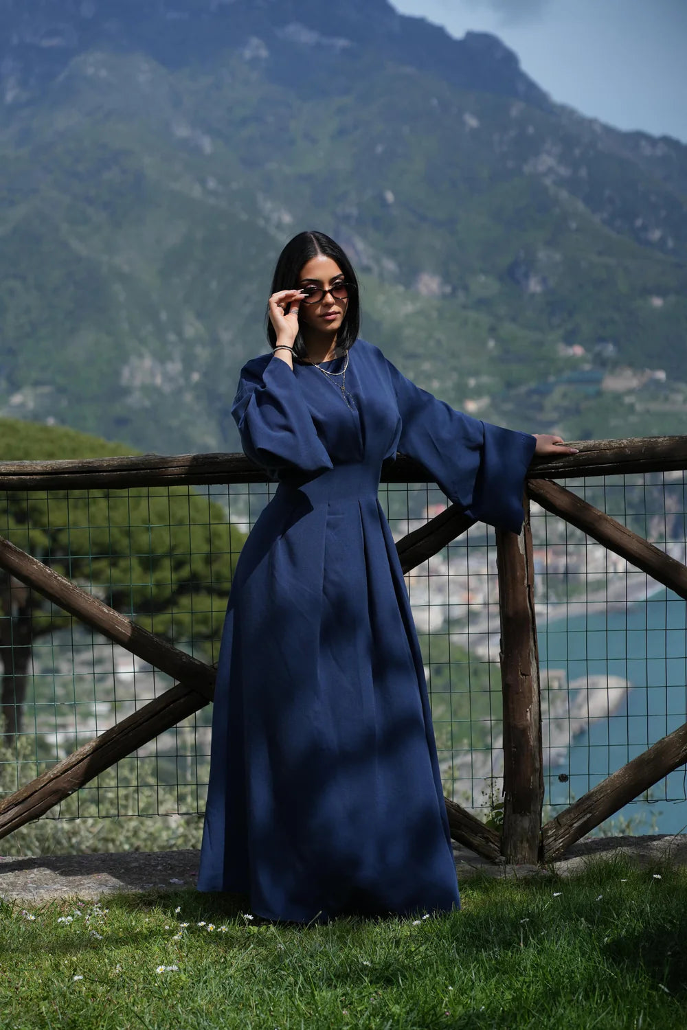 LA BALLEZA CORSET DRESS - NAVY