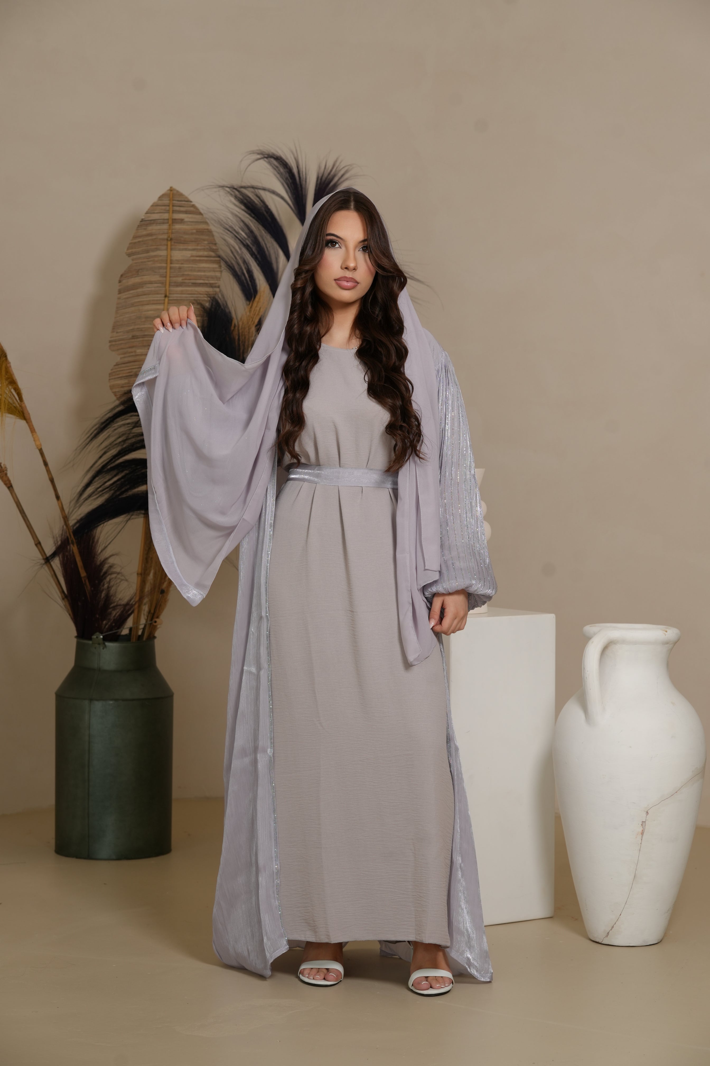 Silverstone arm Abaya - Lavendel