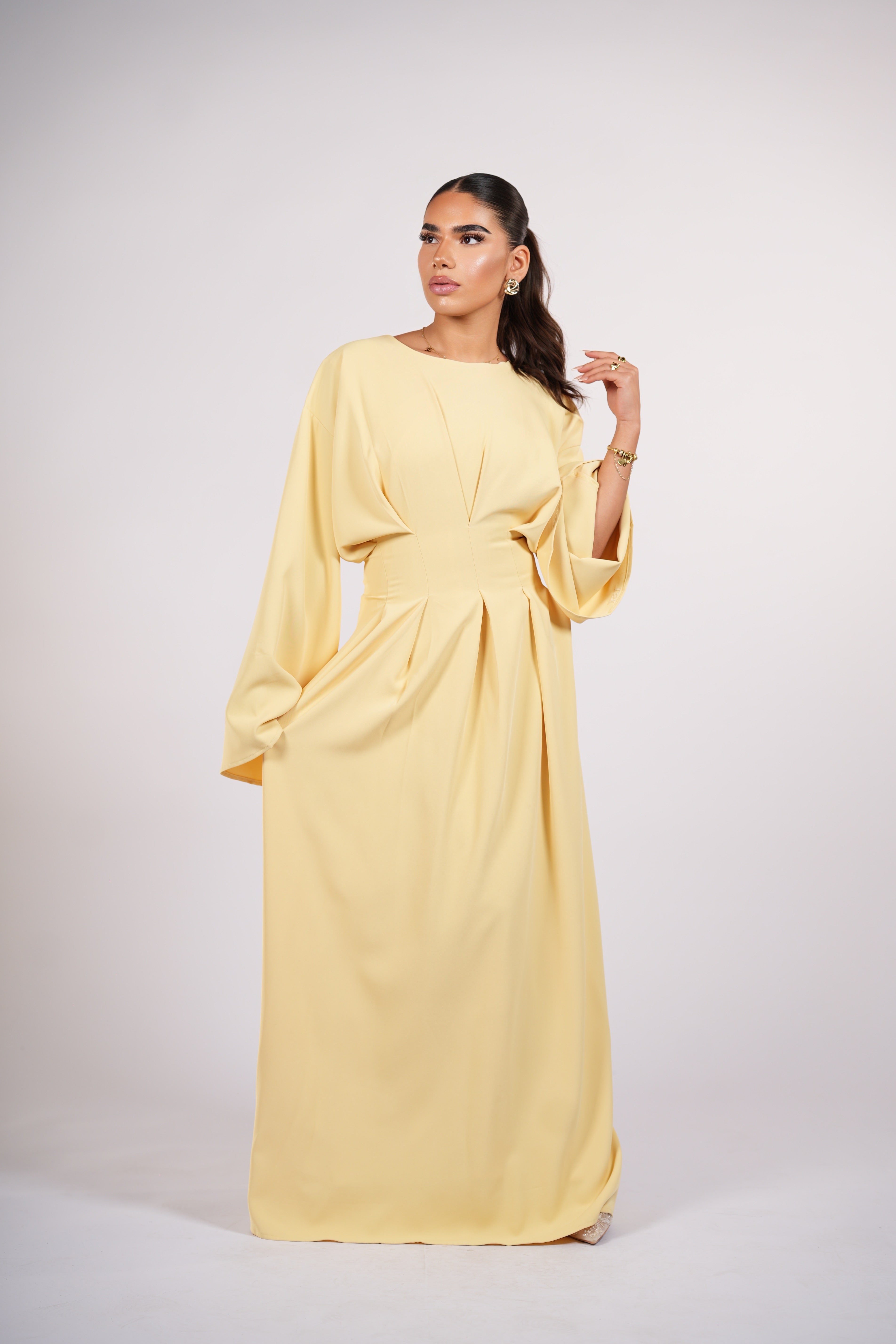THE CORSET DRESS - butter yellow