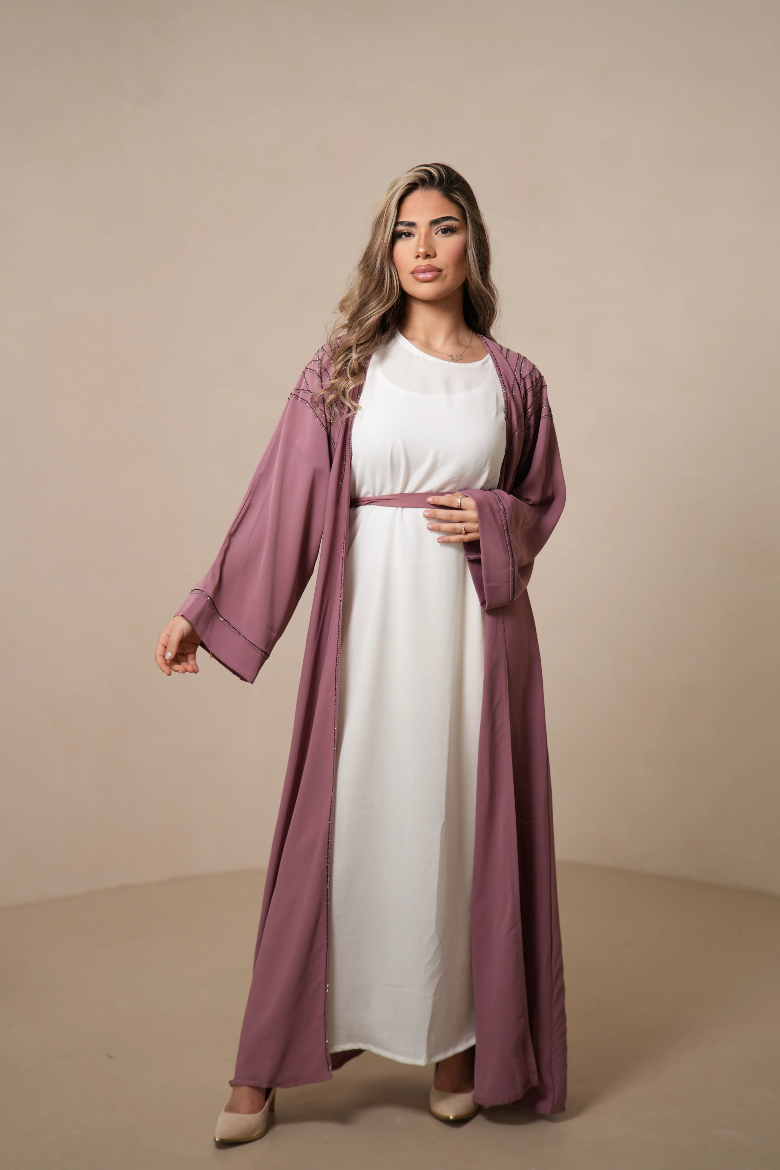 Emirate abaya- Pink