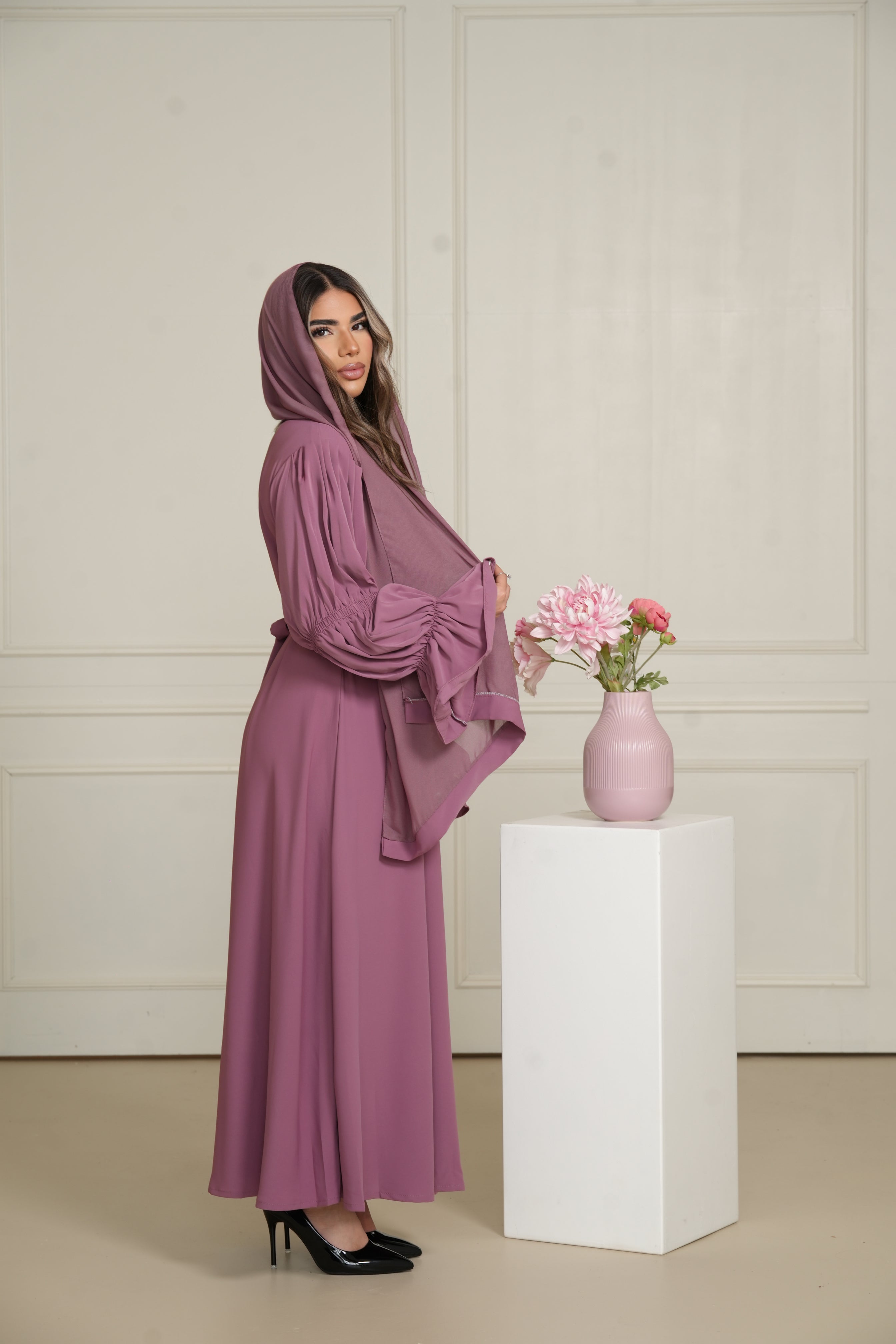 Daily Medine Abaya - Dark Rose