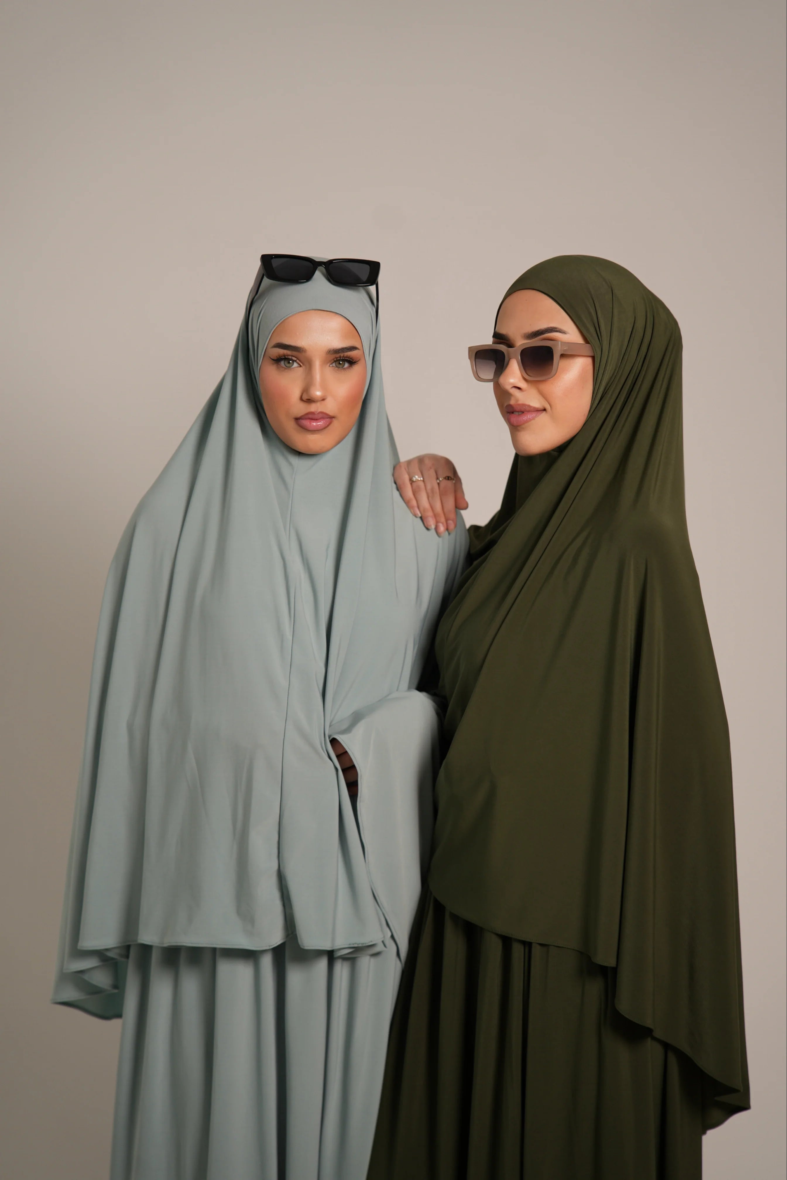 Premium Khimar Set - khaki green