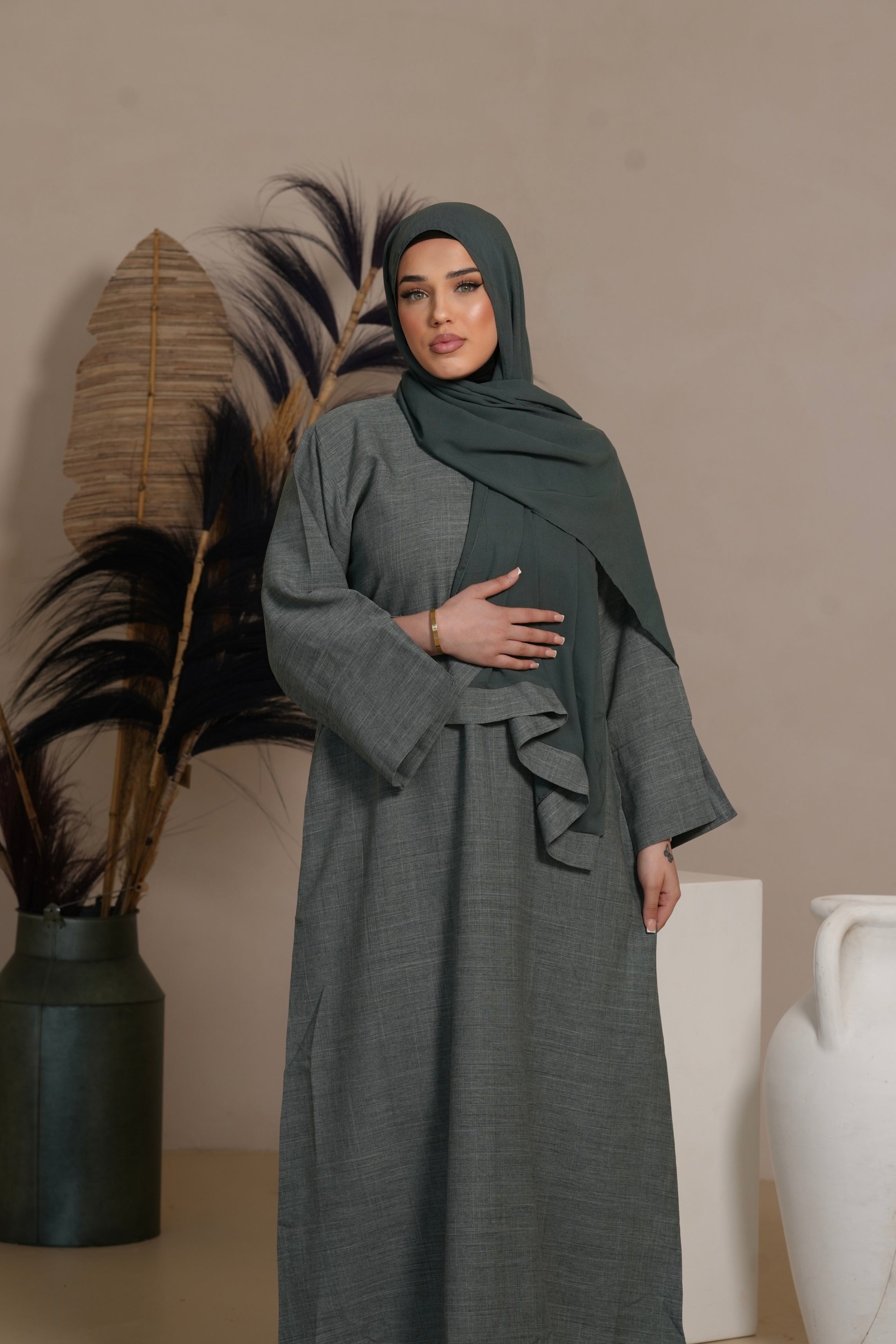 Base Linen Abaya - Lamantin