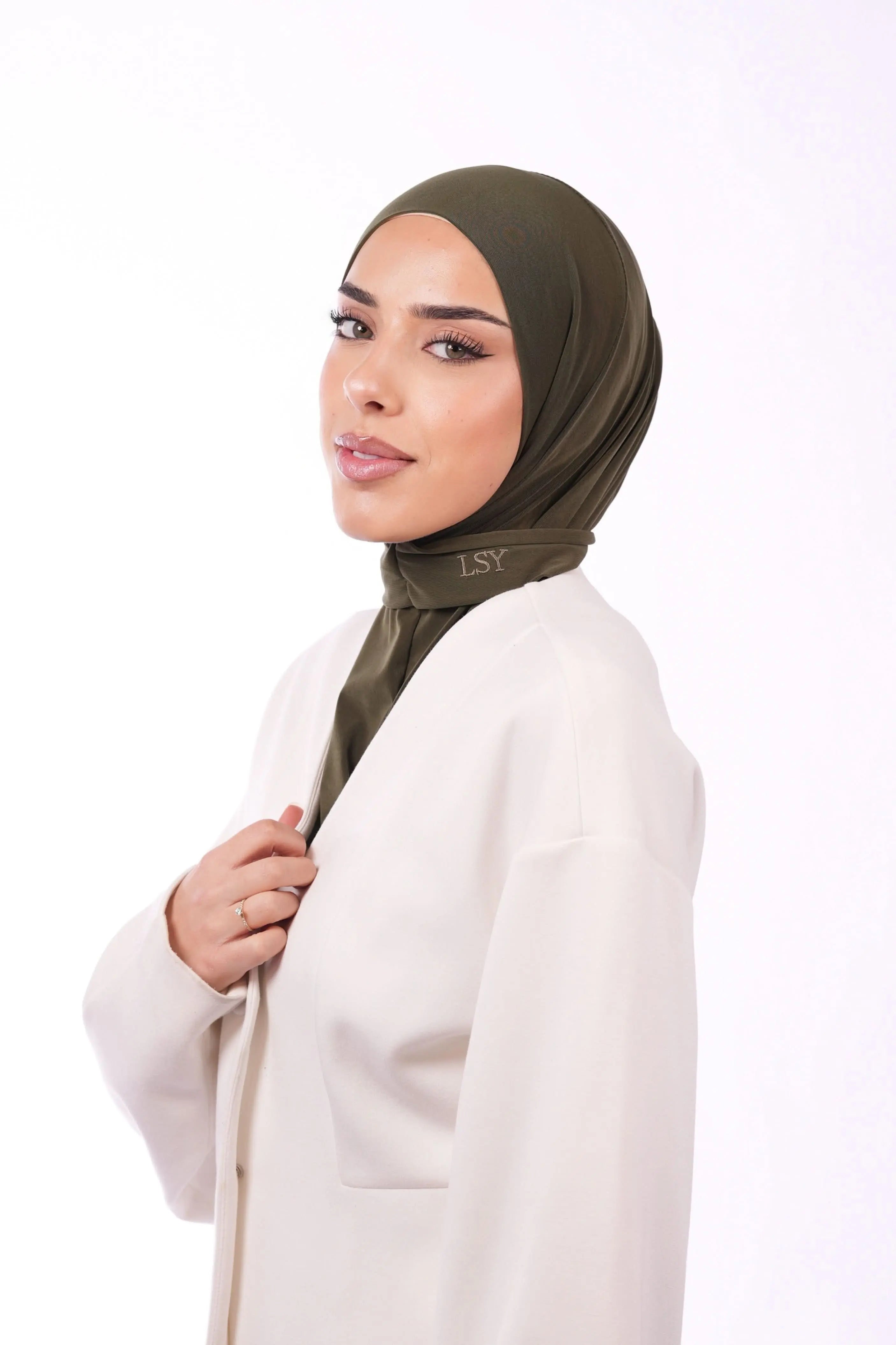 Instant Hijab - army green - Losyana.Shop