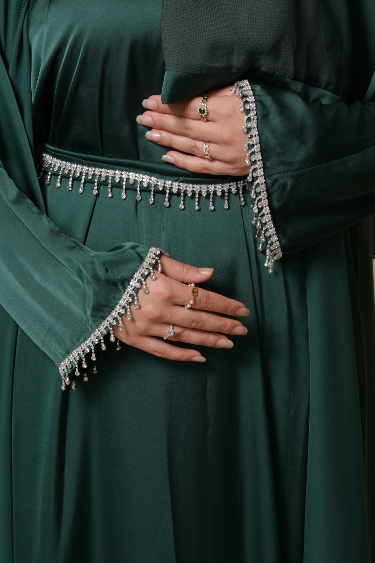 DXB  Zara Abaya - Royal Green