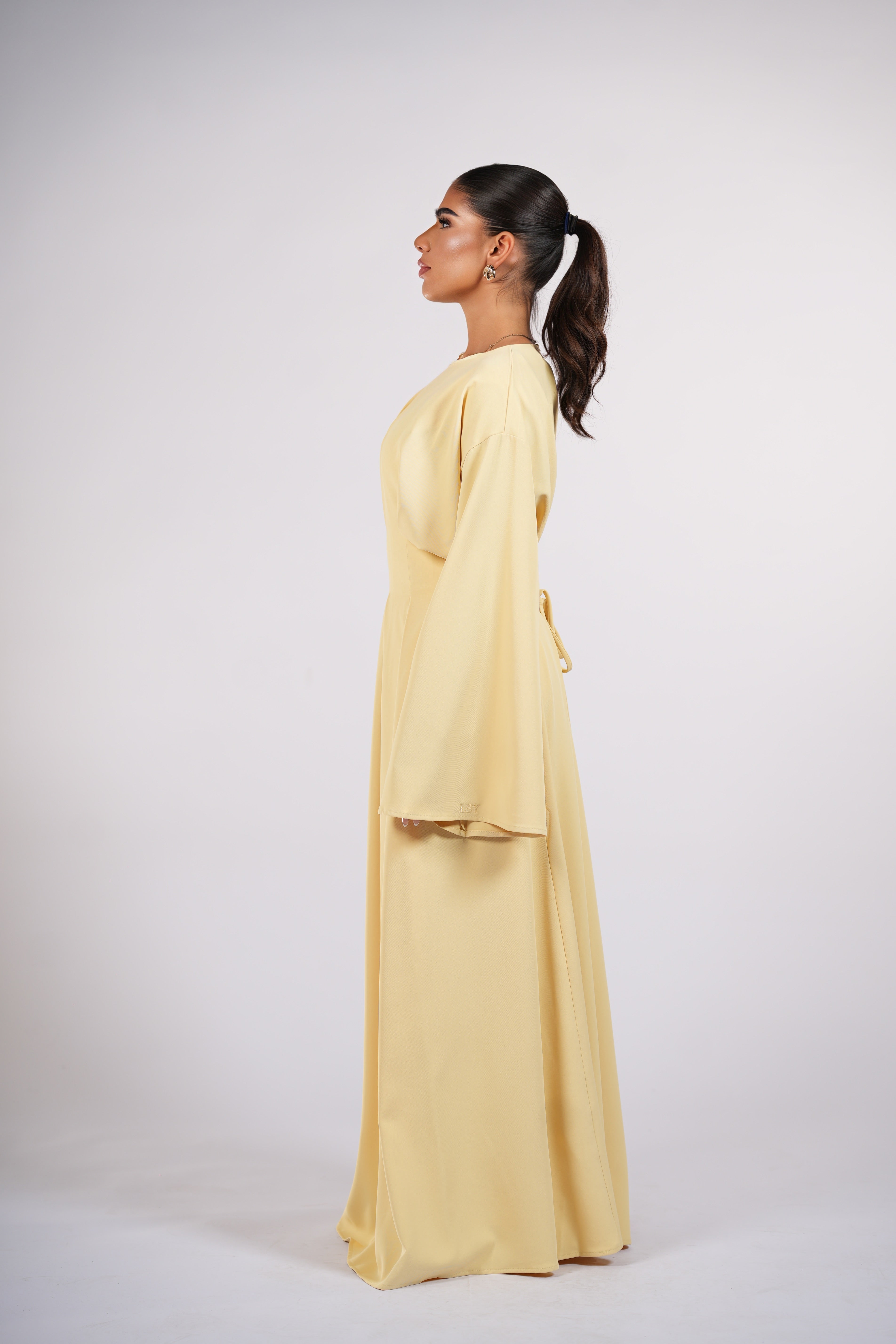 THE CORSET DRESS - butter yellow