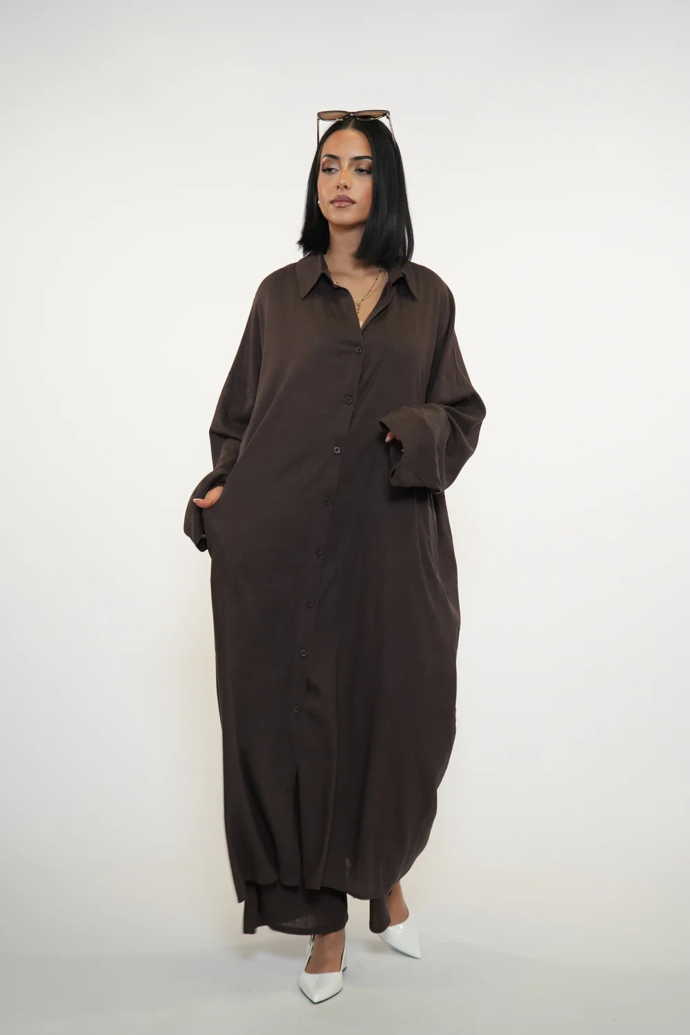 PALMA LINEN SET - ESPRESSO