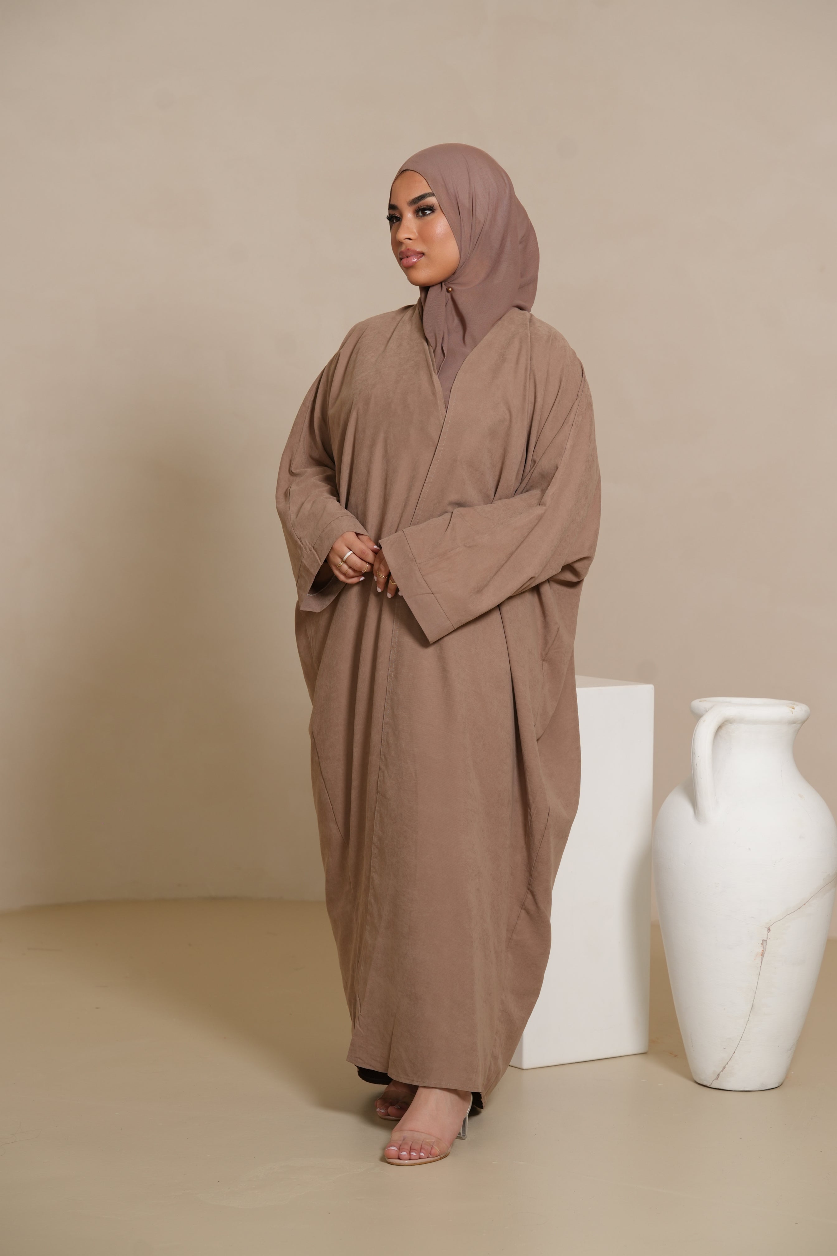 Velvet Daily Abaya - Sand