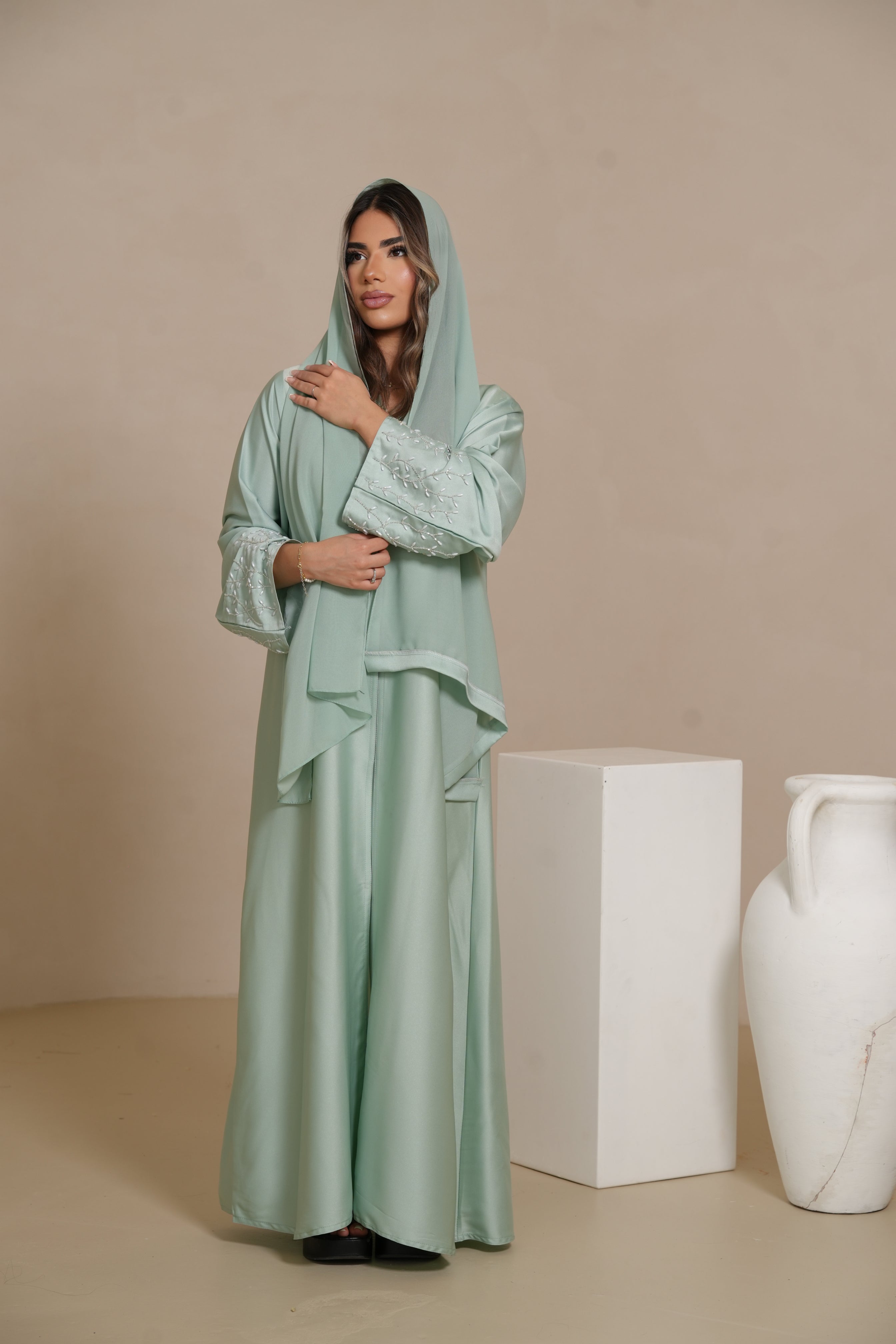 DXB Mira Abaya - mint