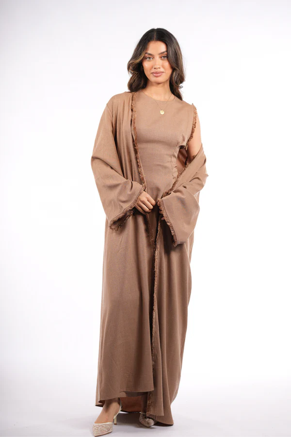 vienna corset & kimono - brown mousse
