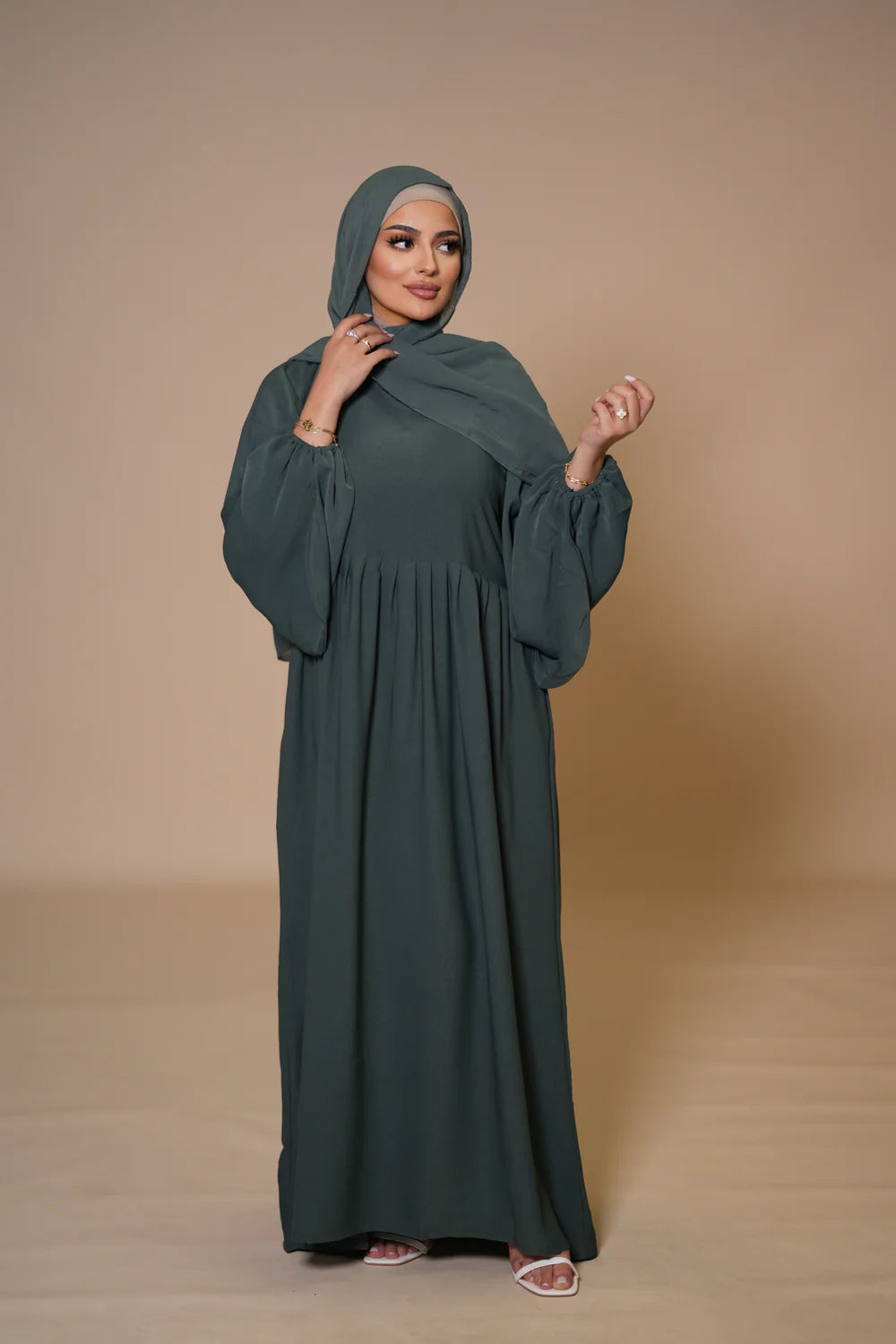 Balloon Abaya - Green