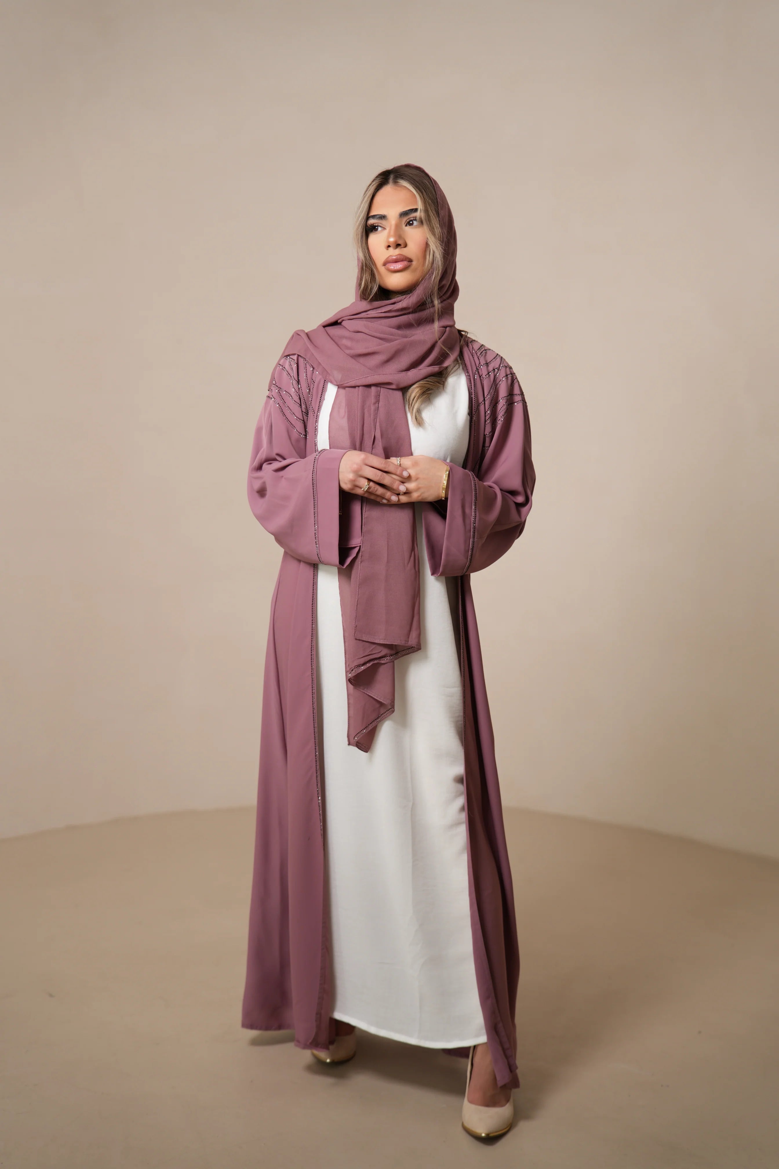 Emirate abaya- Pink