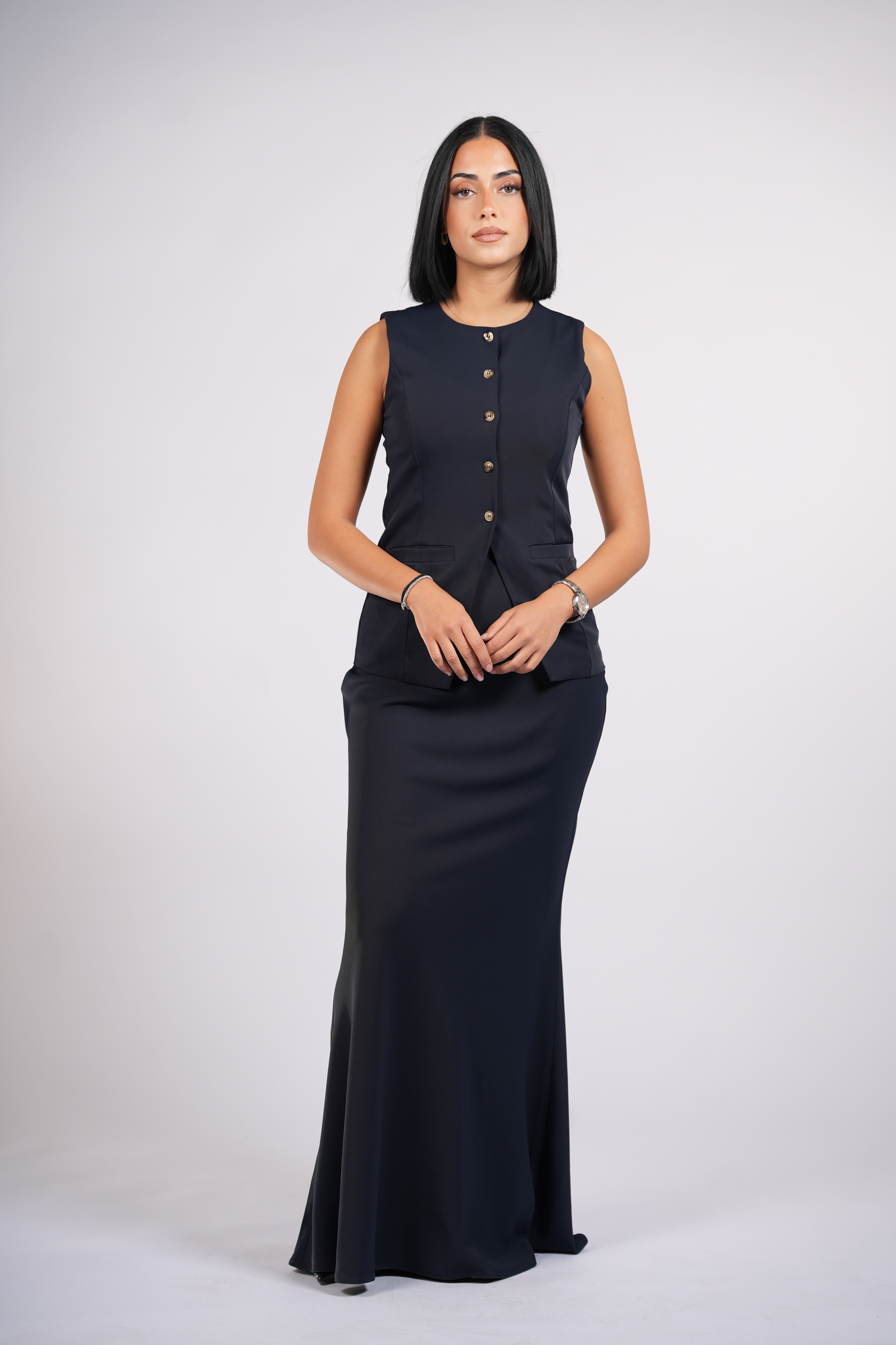 old vienna vest - navy