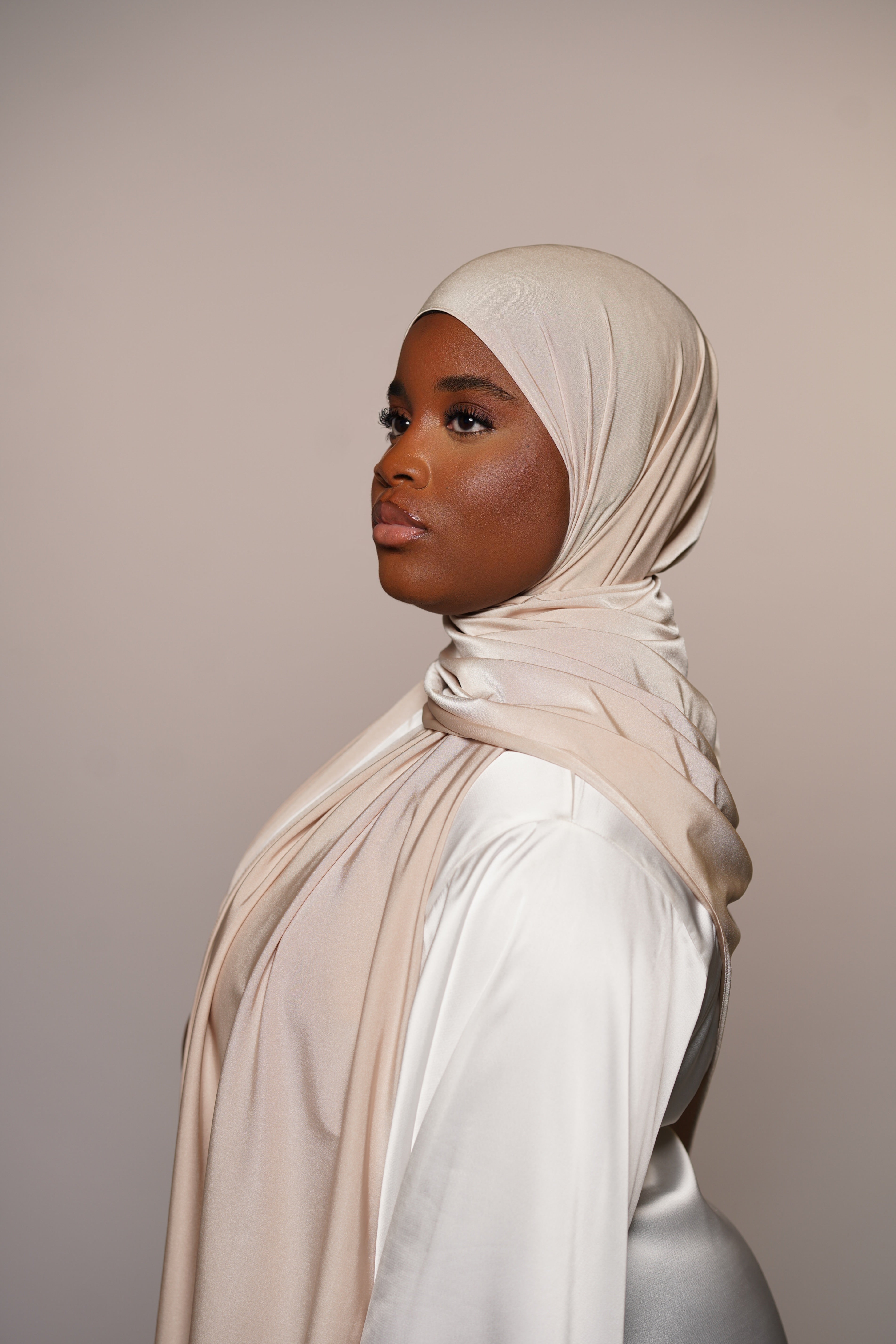 Satin Premium Jersey - light beige