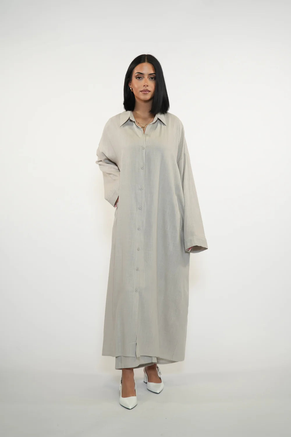 PALMA LINEN SET - COSTA CREAM