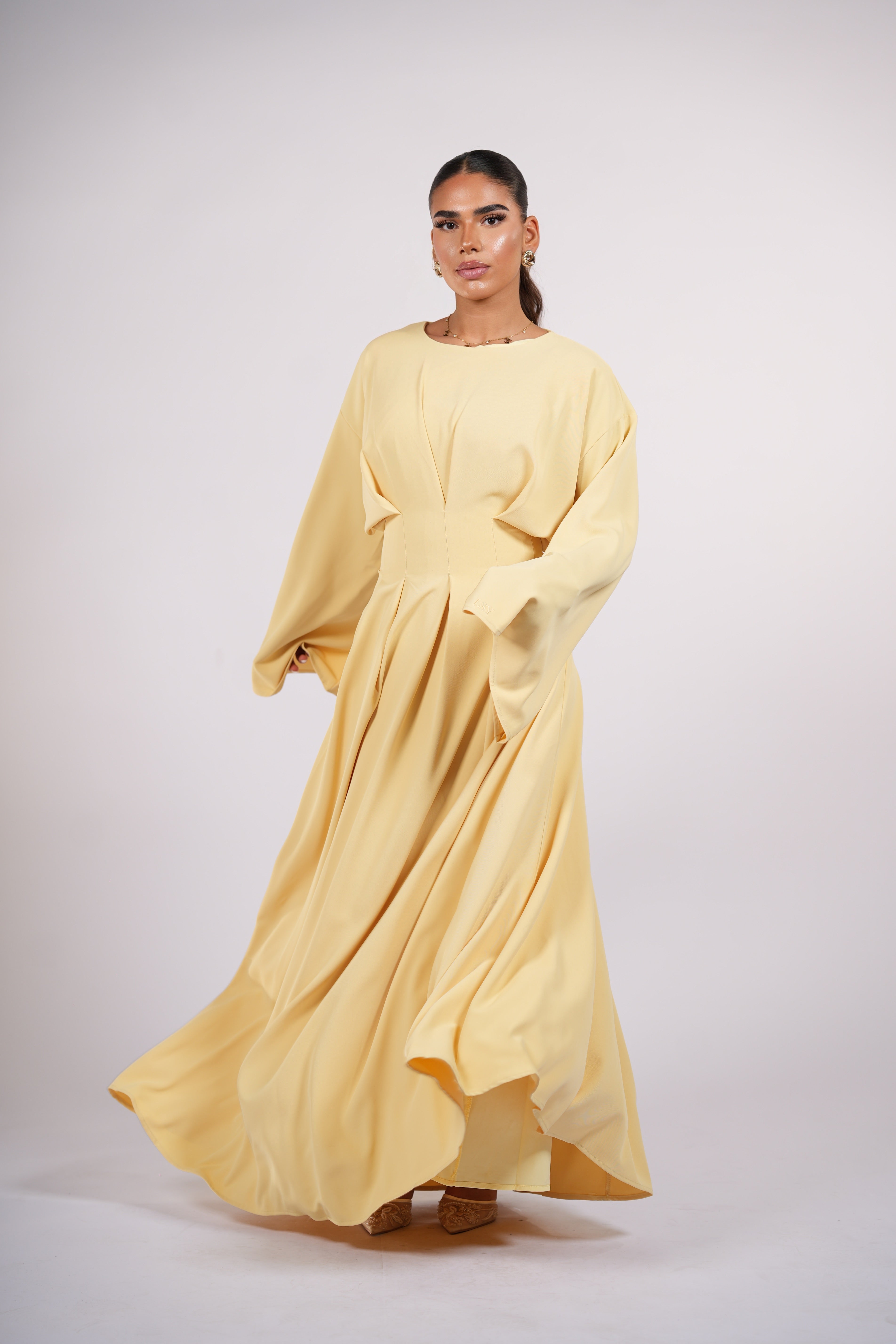 THE CORSET DRESS - butter yellow
