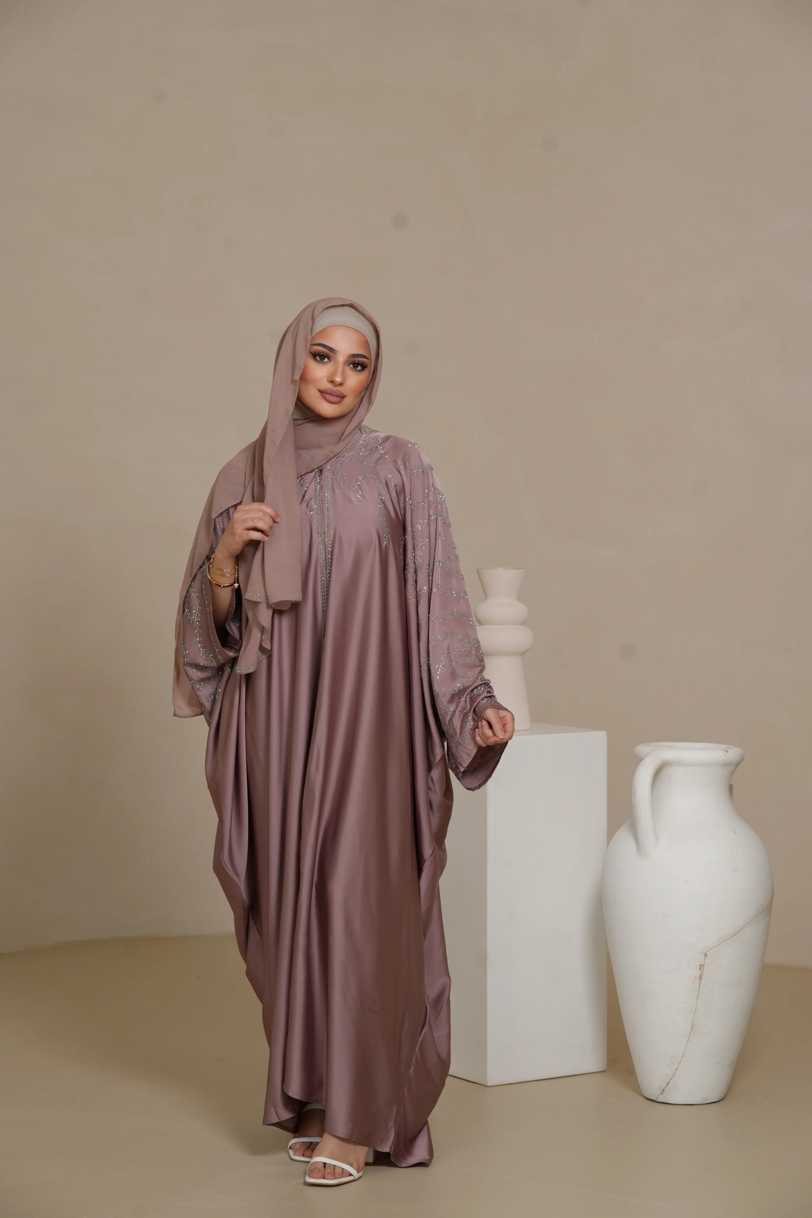 DXB Glitter Abaya - Velvet