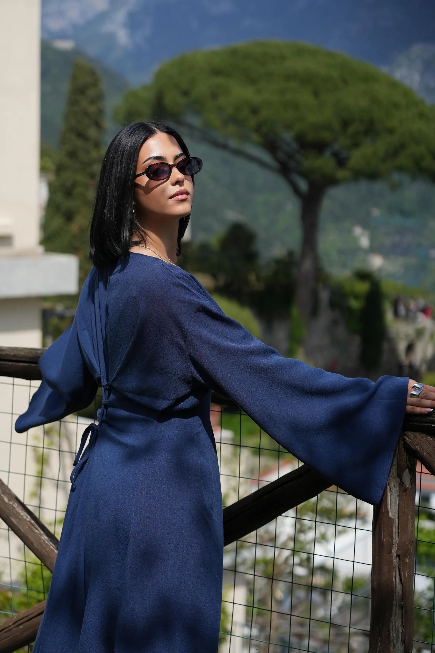 LA BALLEZA CORSET DRESS - NAVY