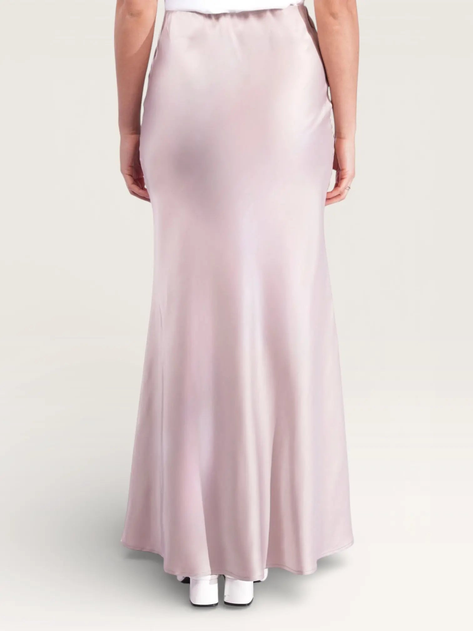 silk muse skirt - almond