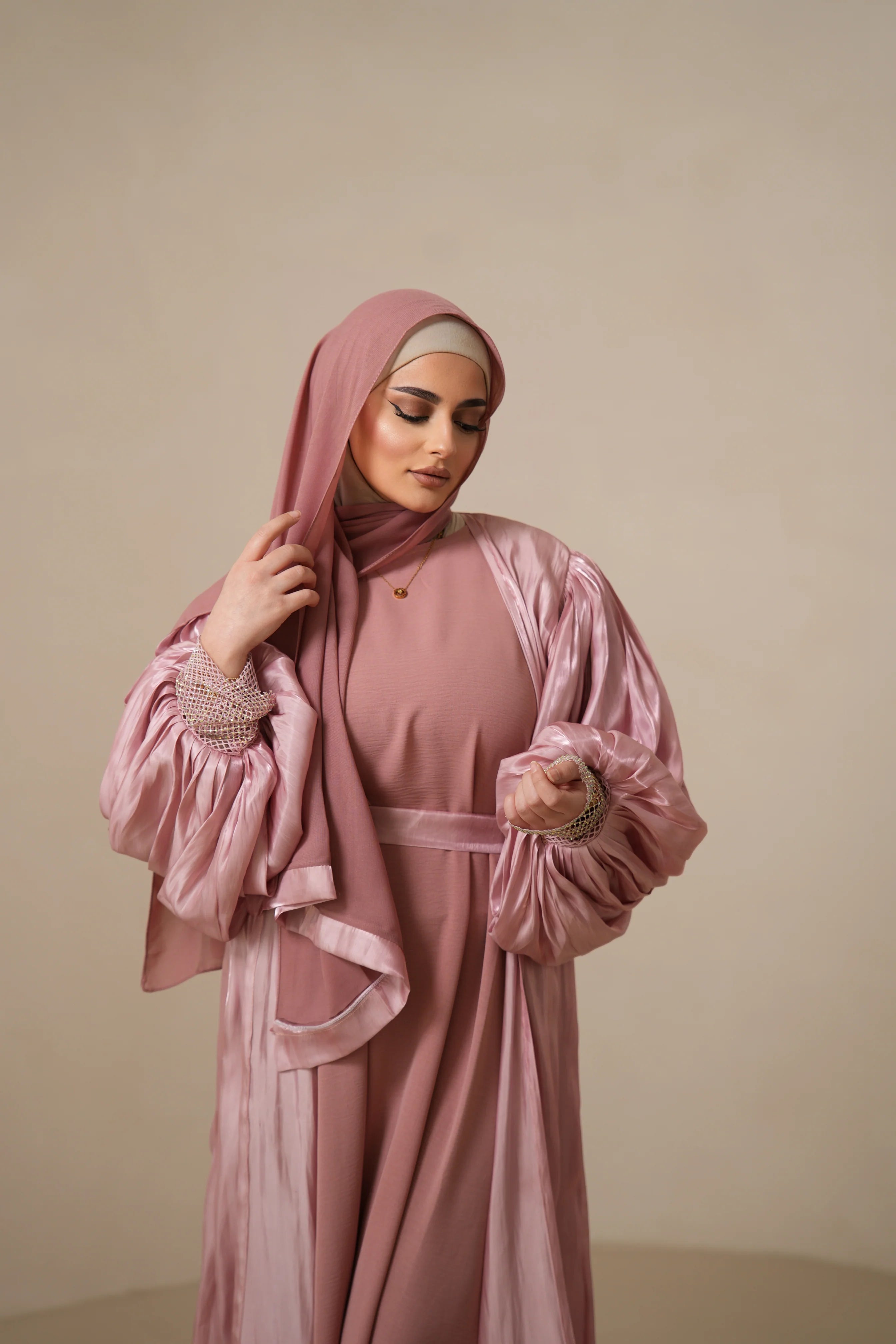 Emirate abaya - PINK