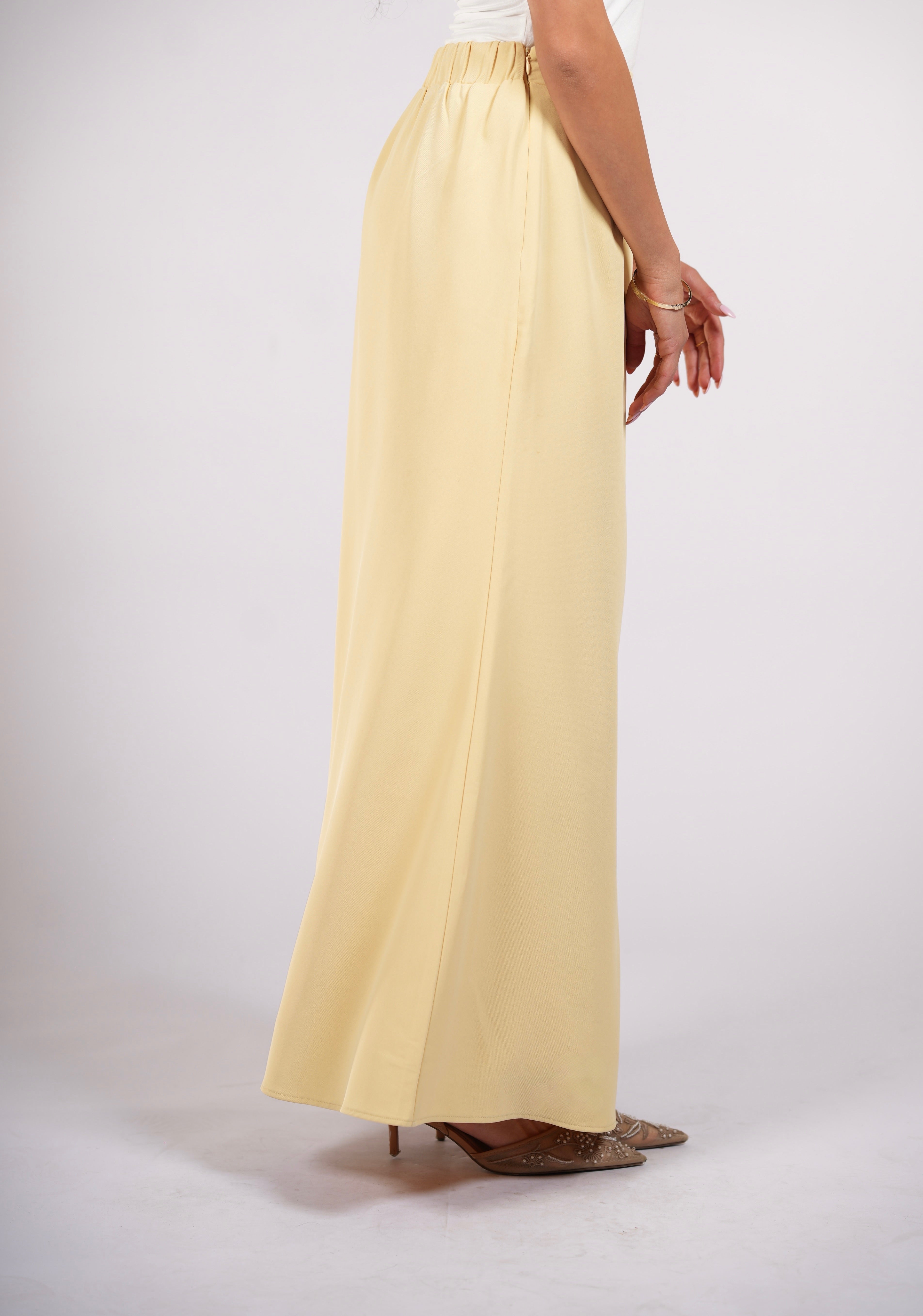 old vienna skirt - butter yellow