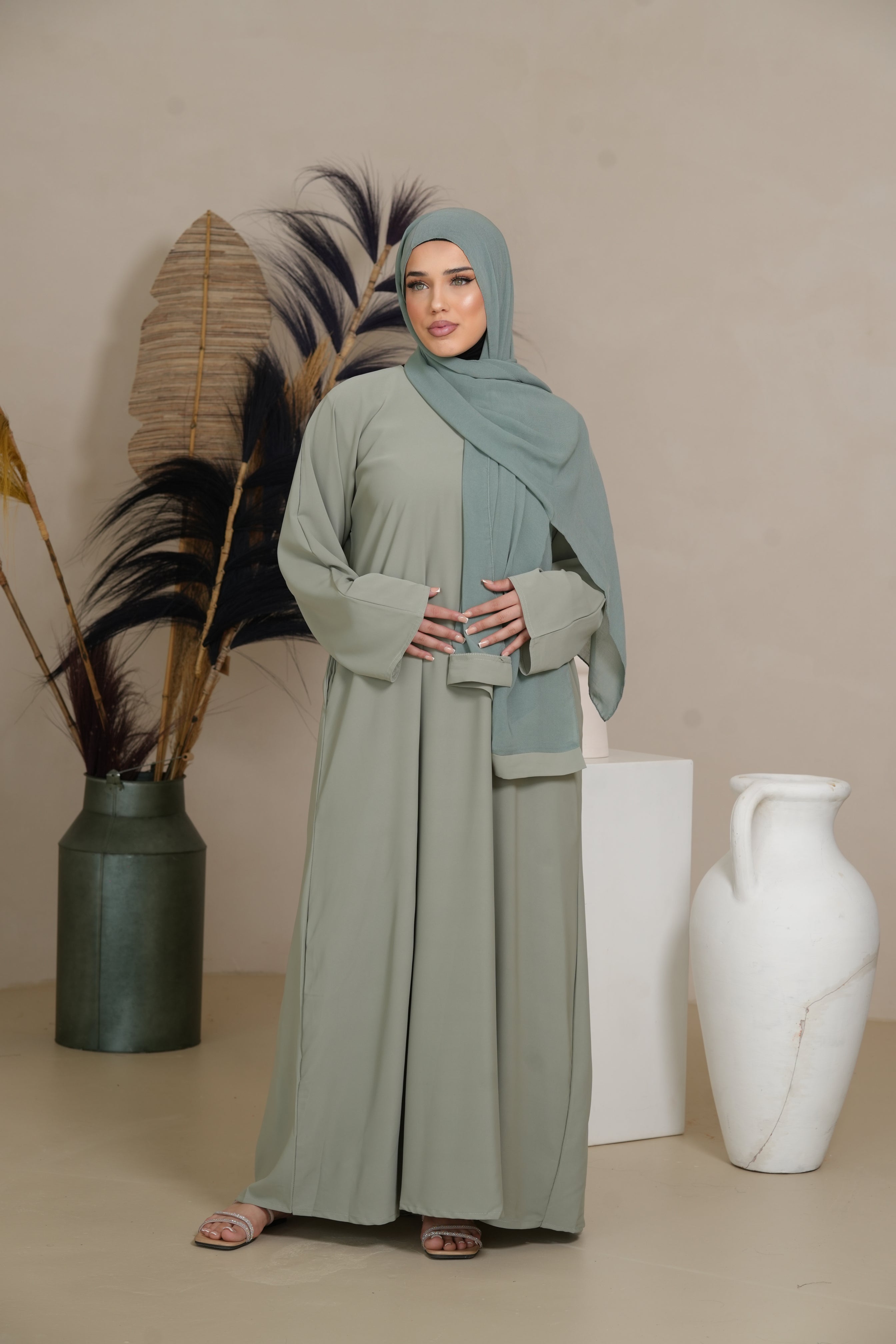 DXB Abaya Daily - pistacio