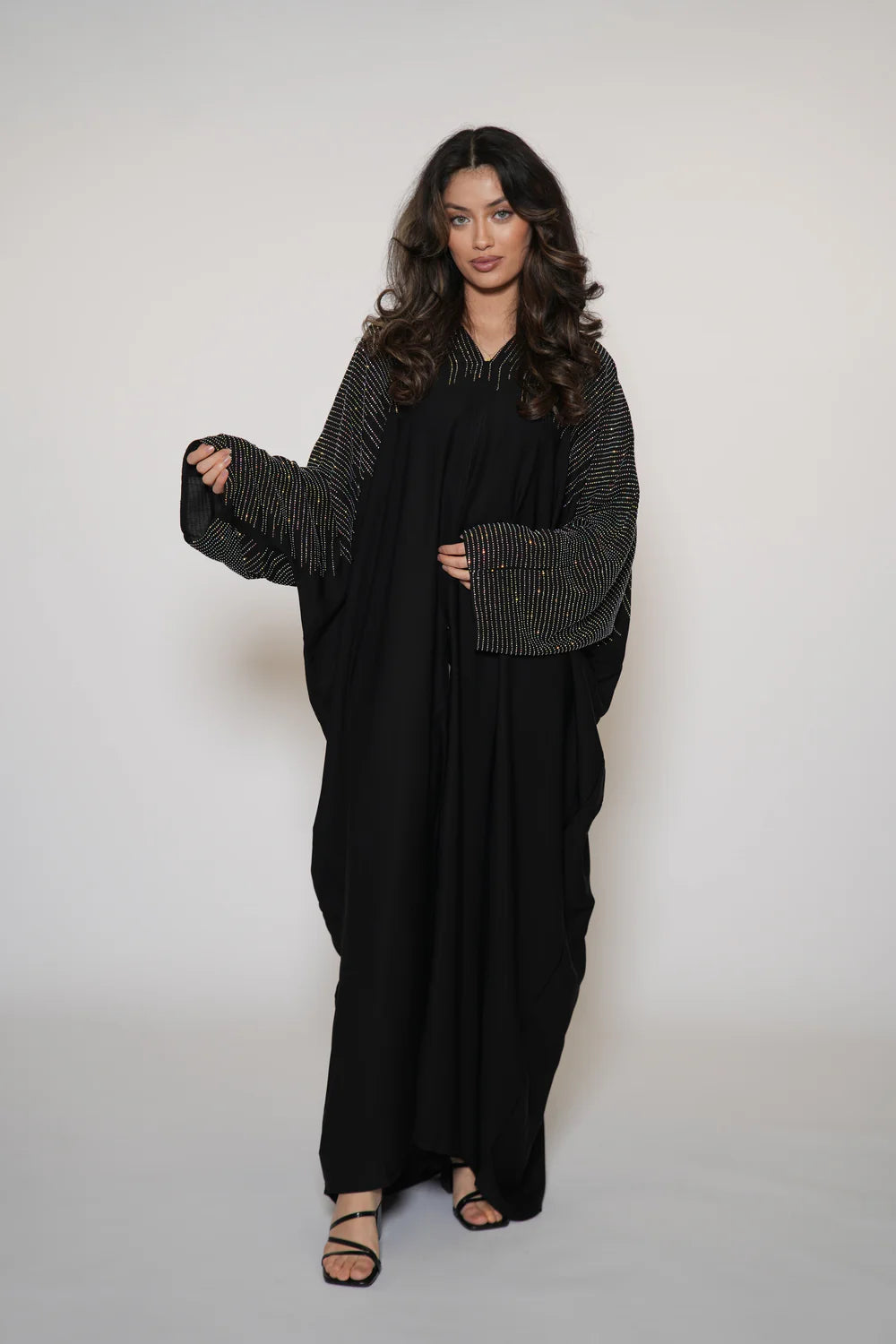 DXB Glitter Abaya - Black