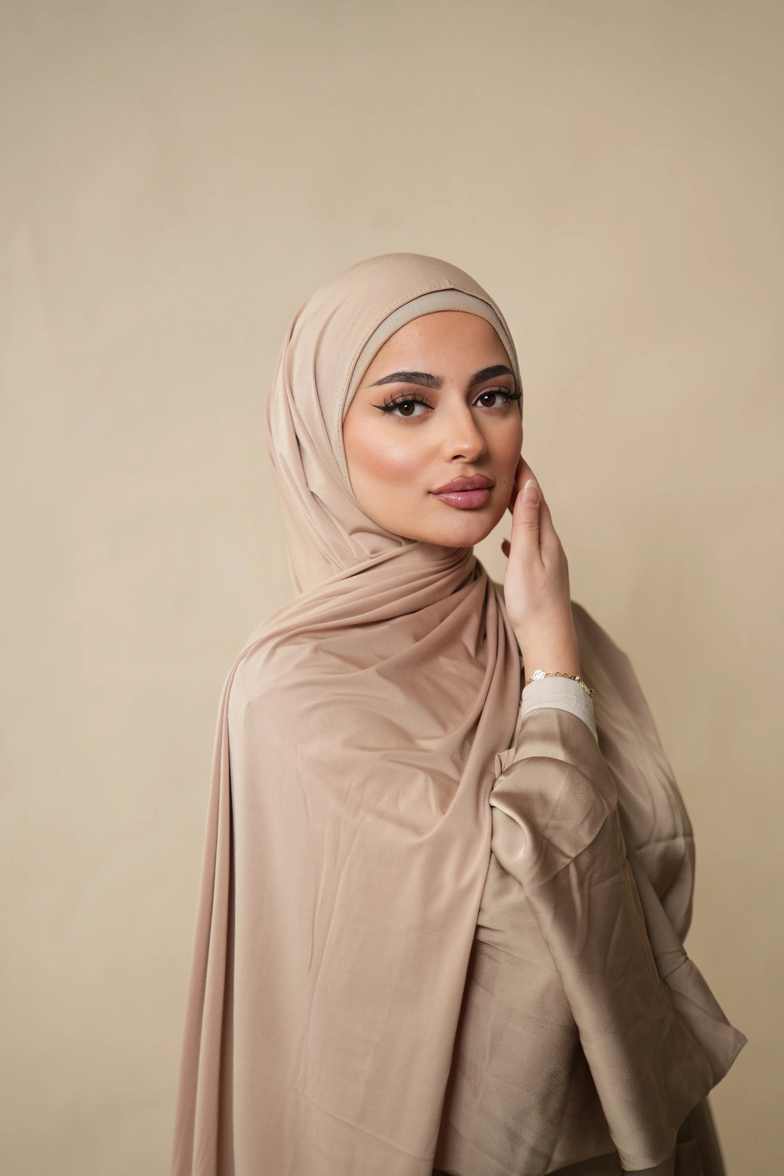 Premium Jersey to go - golden beige