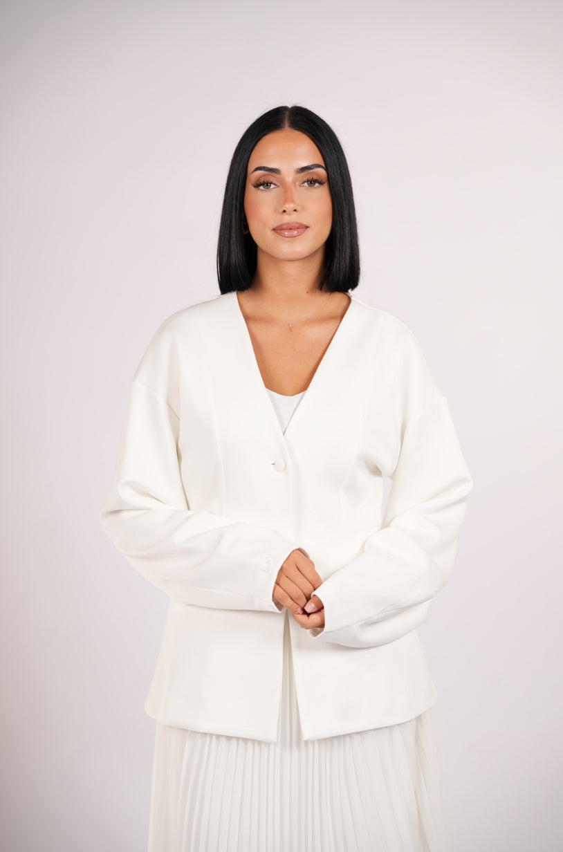 opera blazer - white