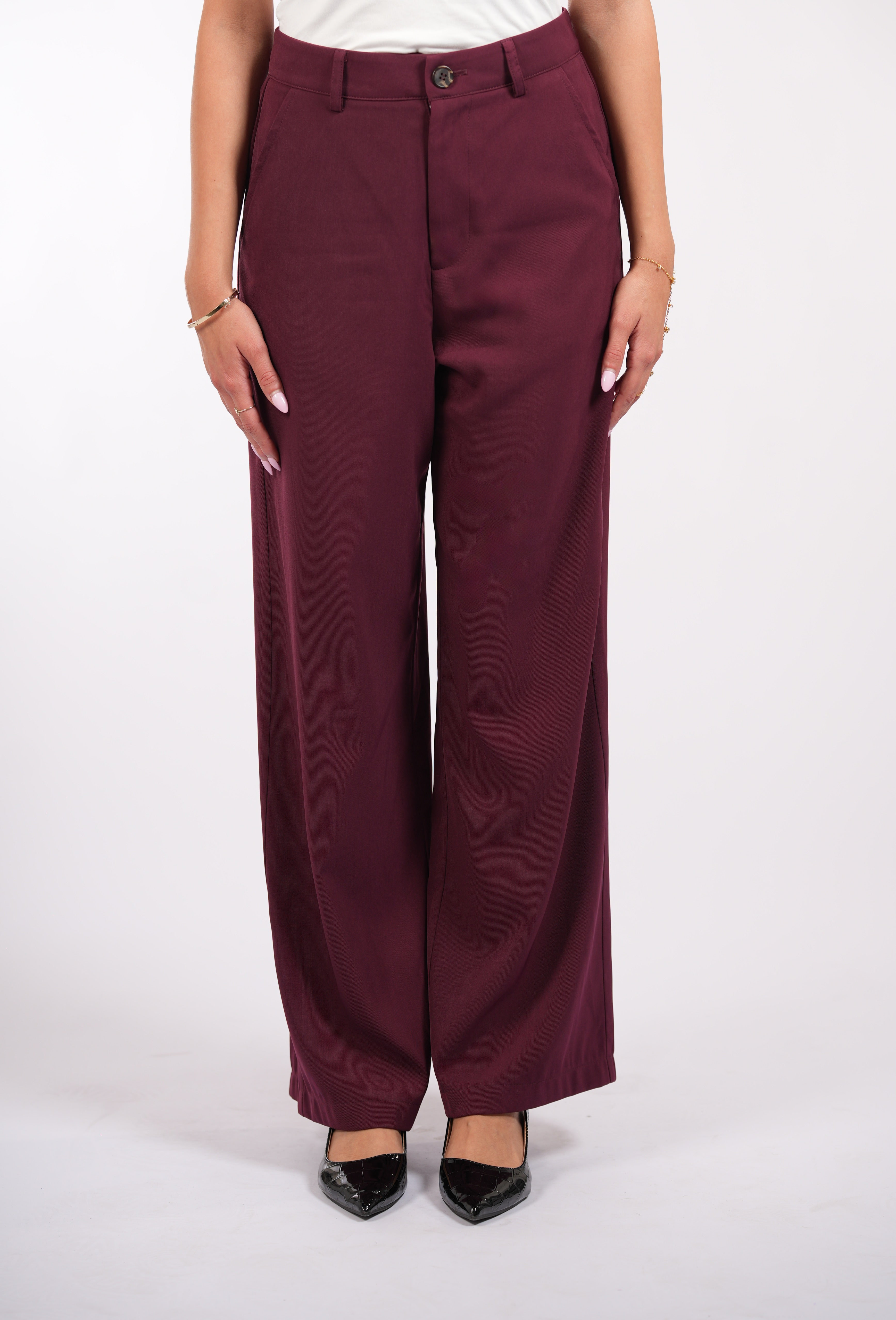 the noble pants - burgundy