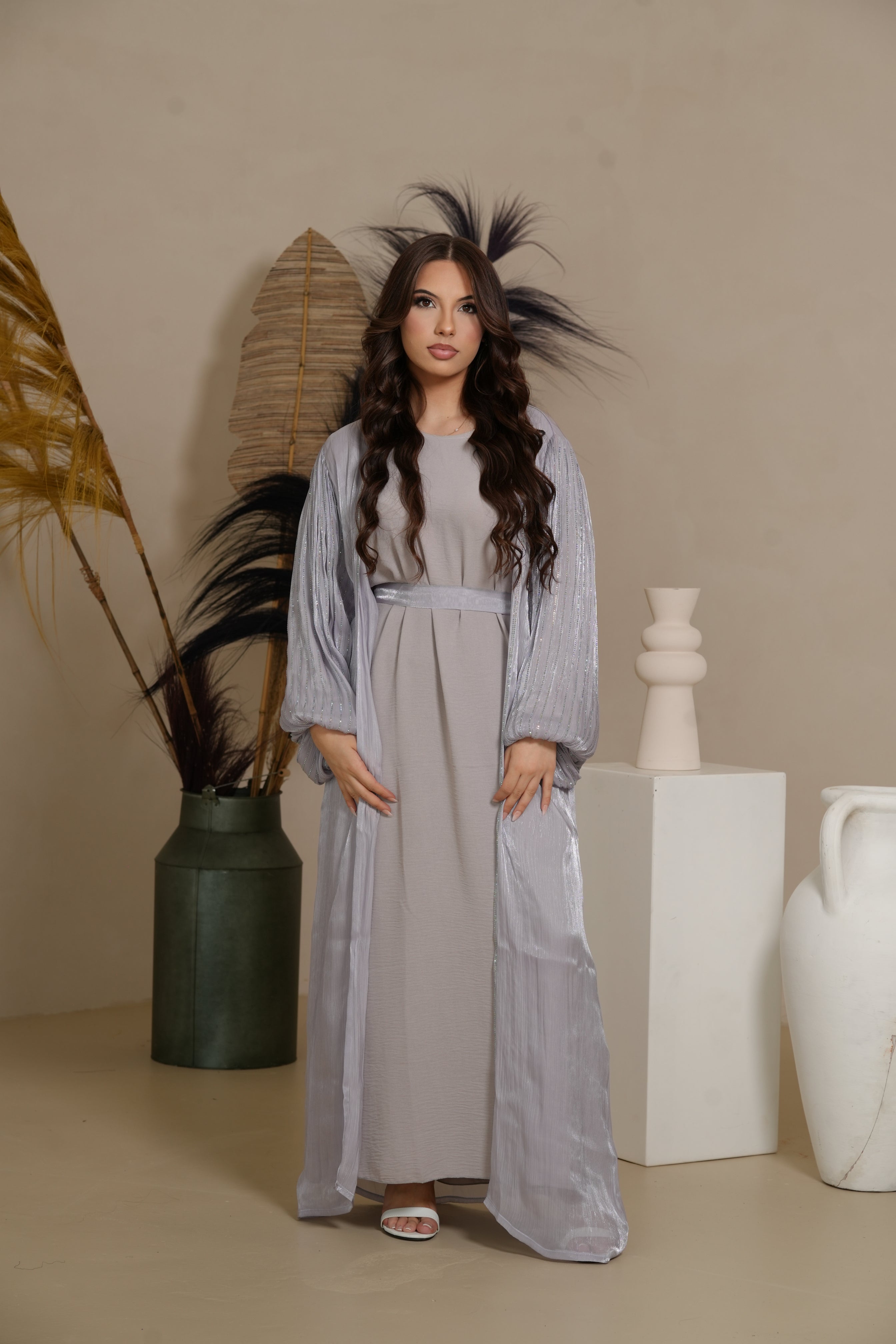 Silverstone arm Abaya - Lavendel