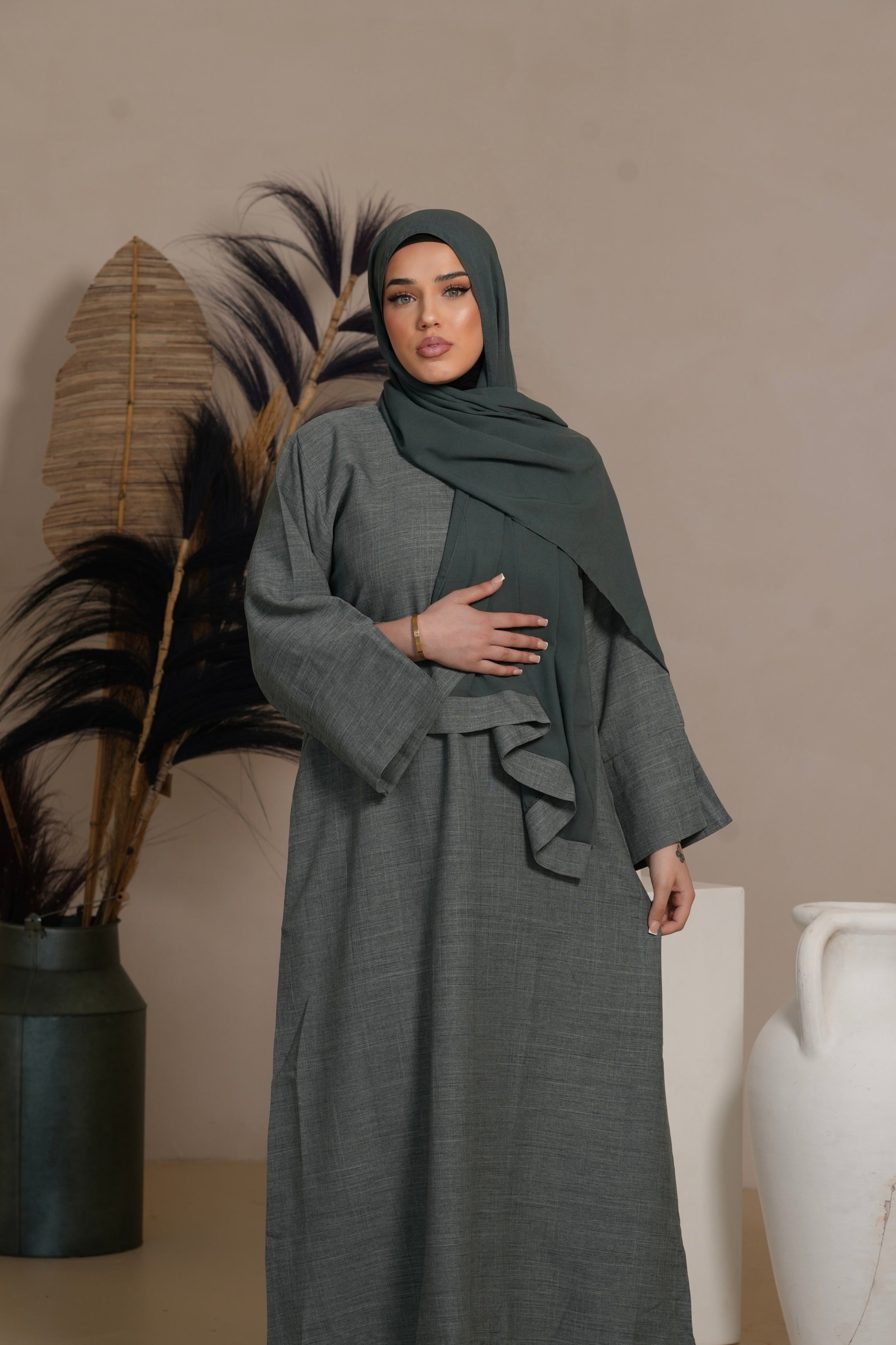 Base Linen Abaya - Lamantin