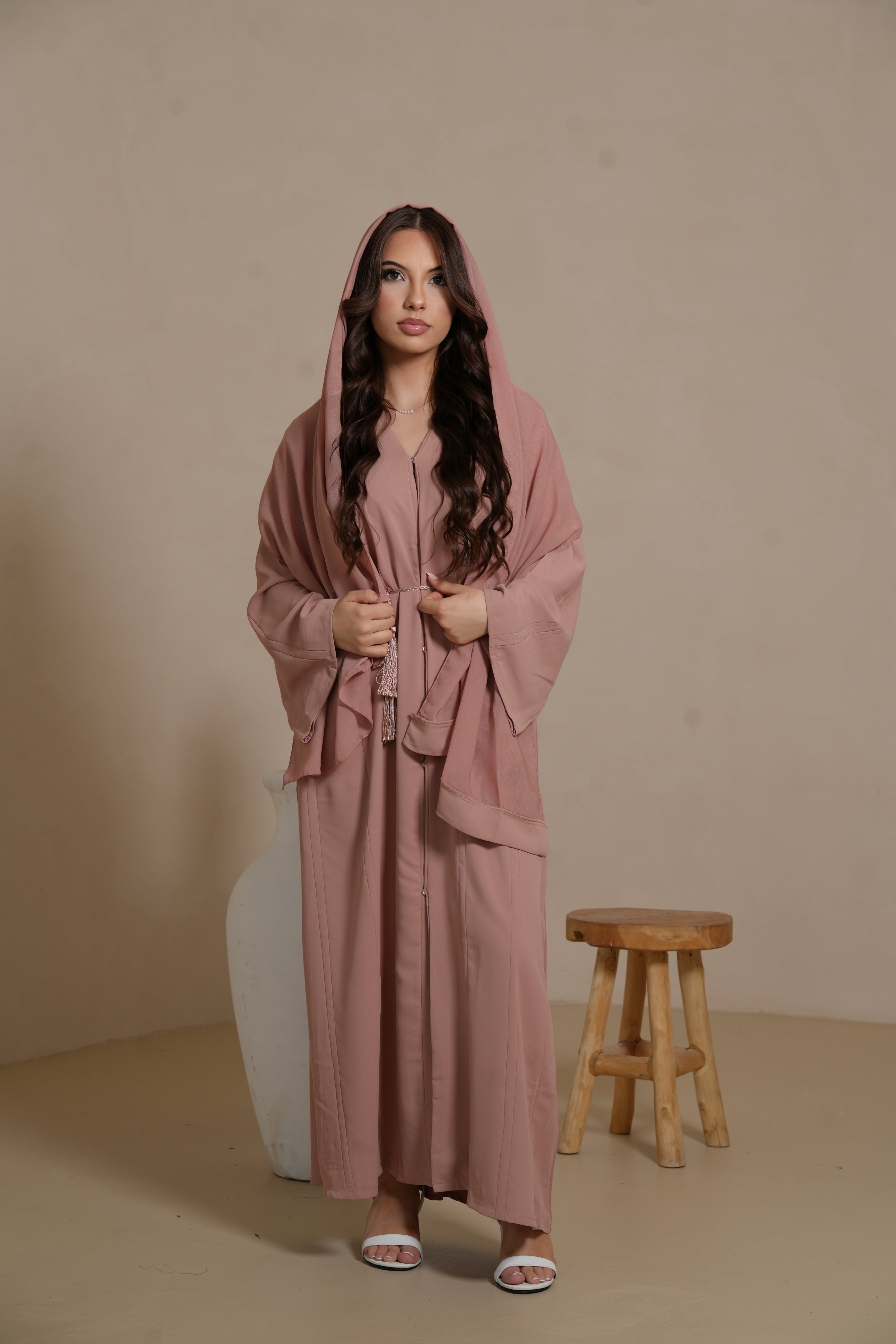 Lines Daily Abaya - peach