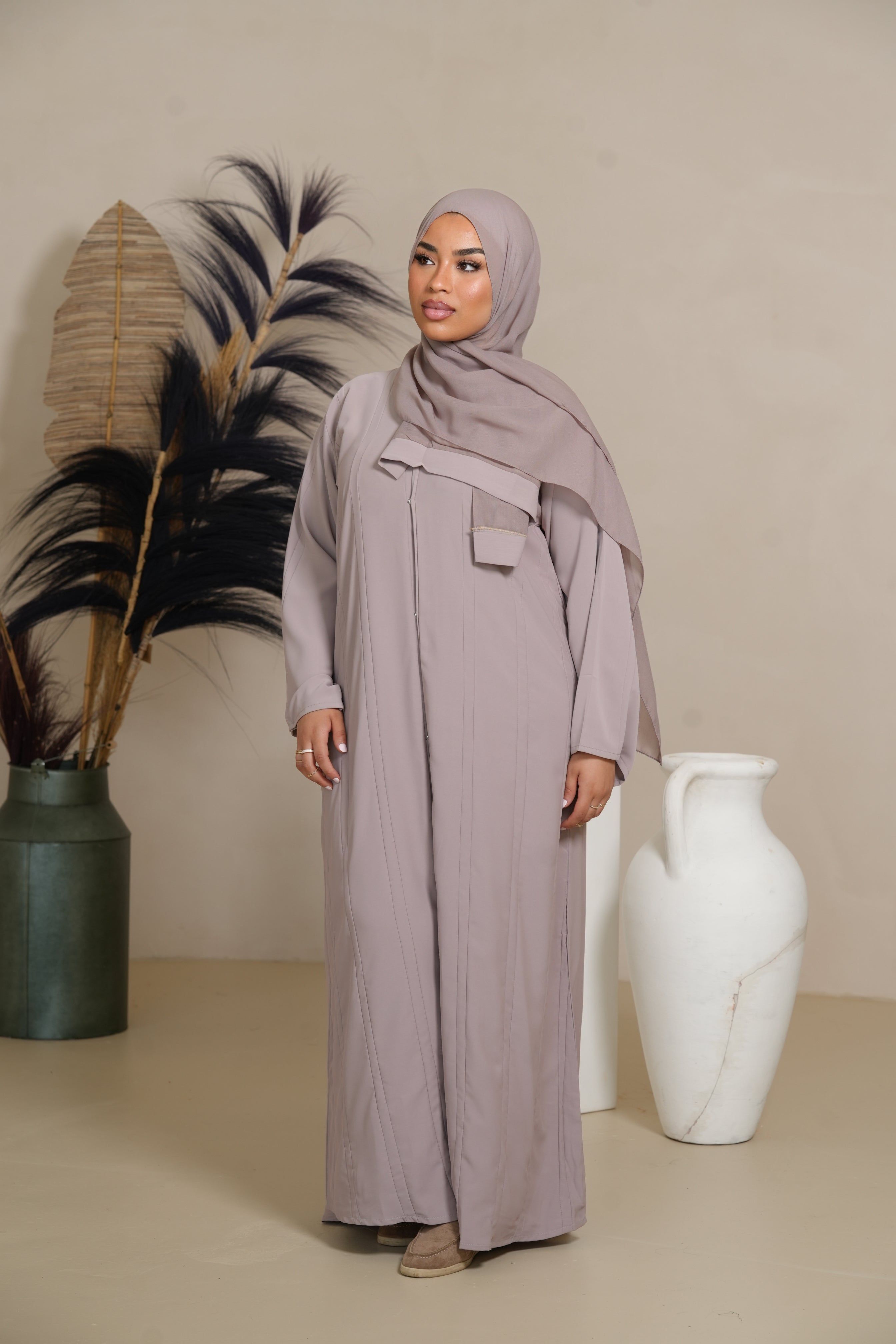Lines Daily Abaya - Almond