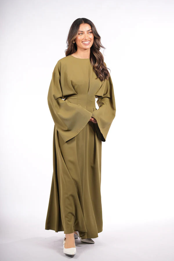 the corset dress - olive