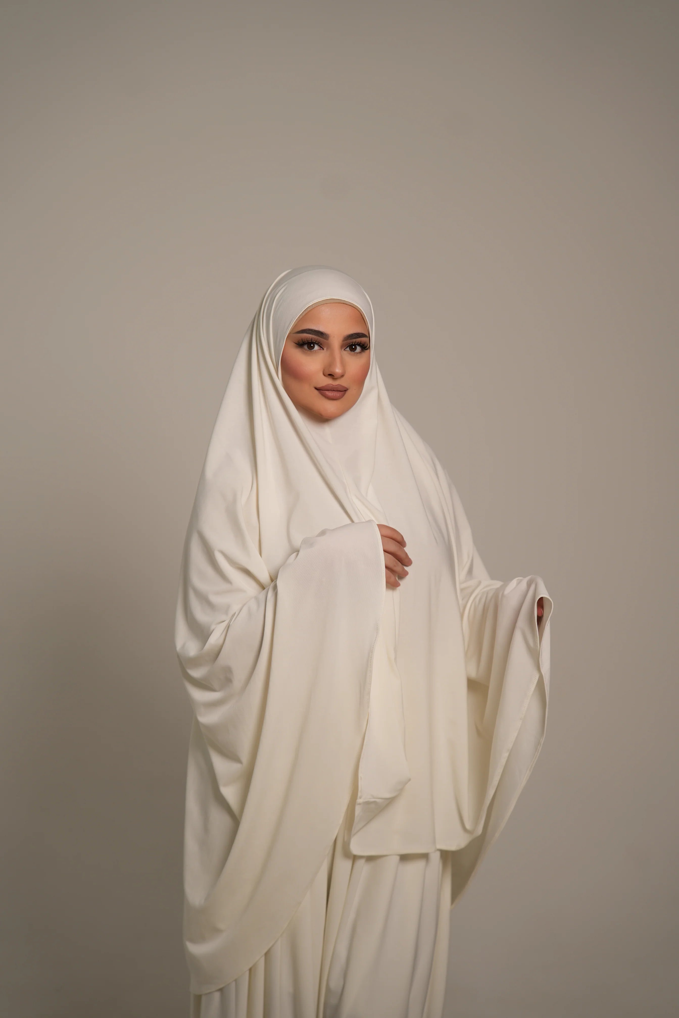 Premium Khimar Set - White