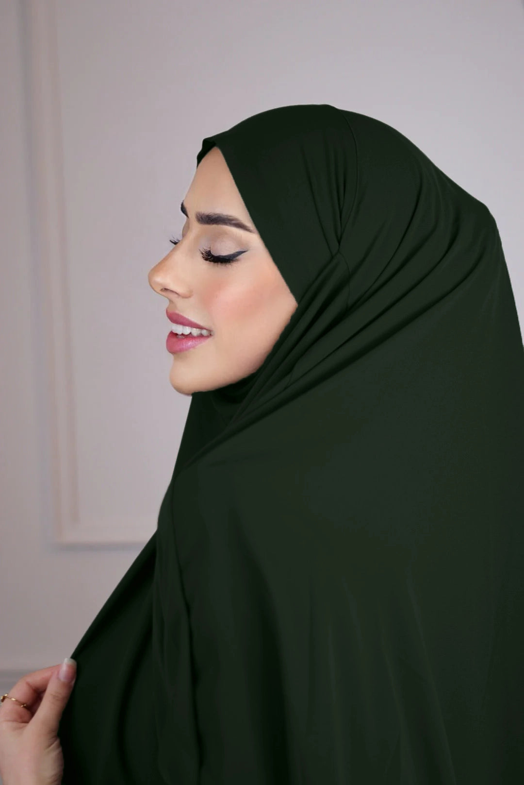 Khimar Medina Silk - Dark Green