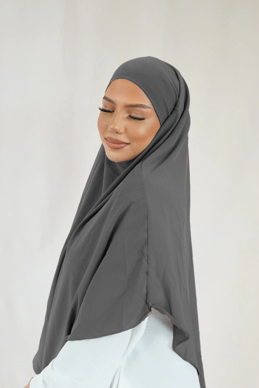 Short Khimar - Dark Grey