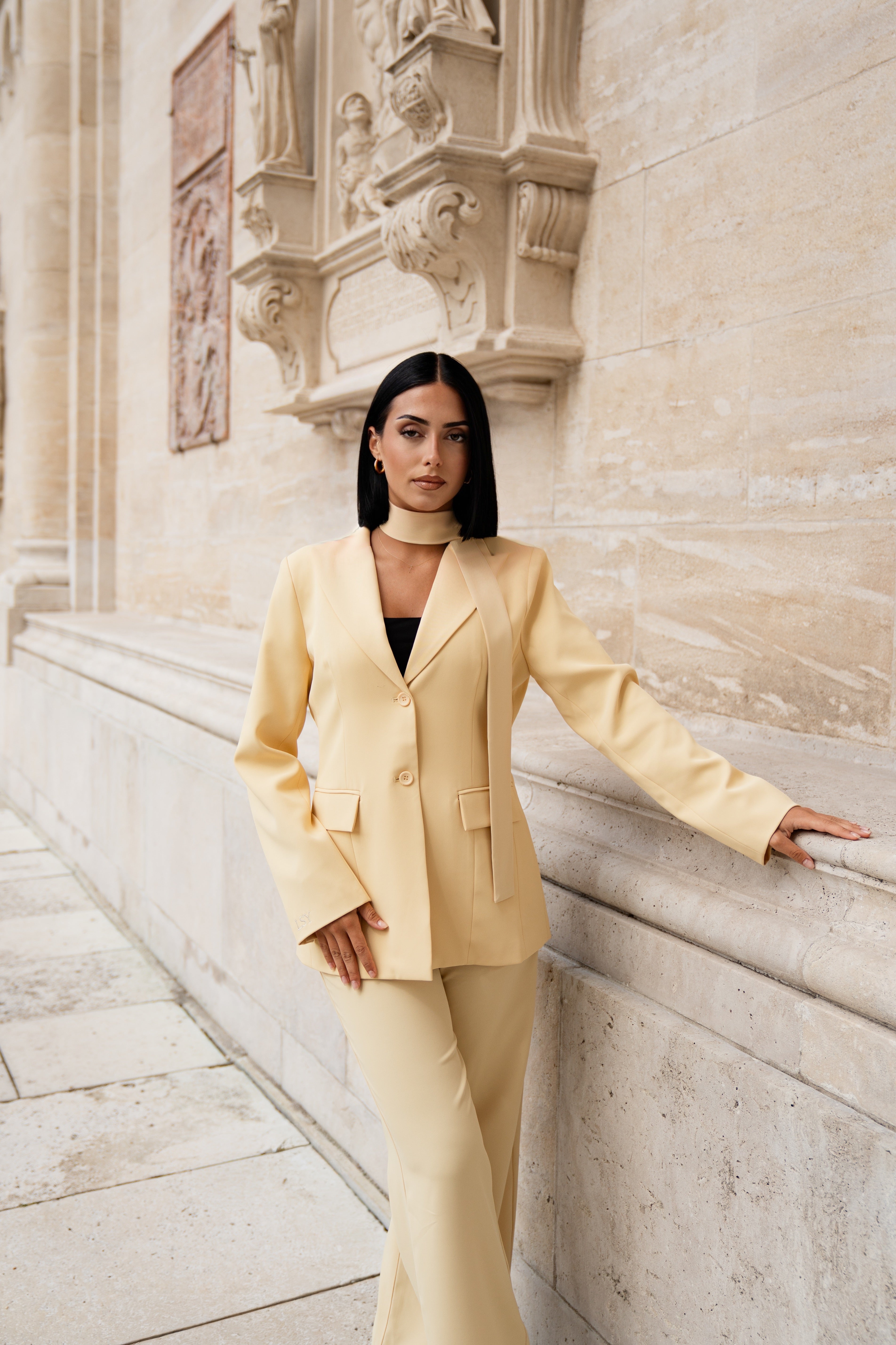 the palais blazer - butter yellow