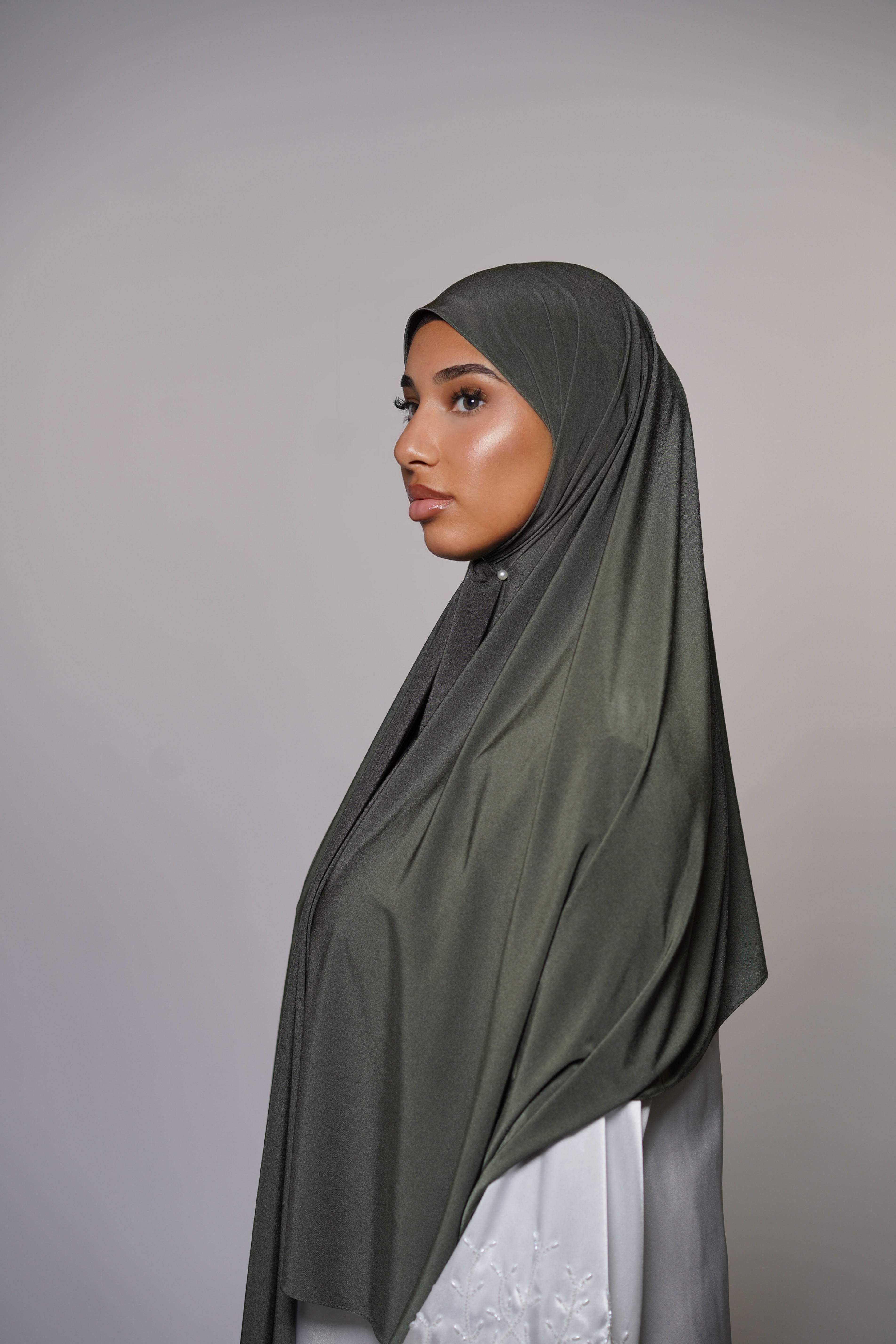 Satin Premium Jersey - khaki green