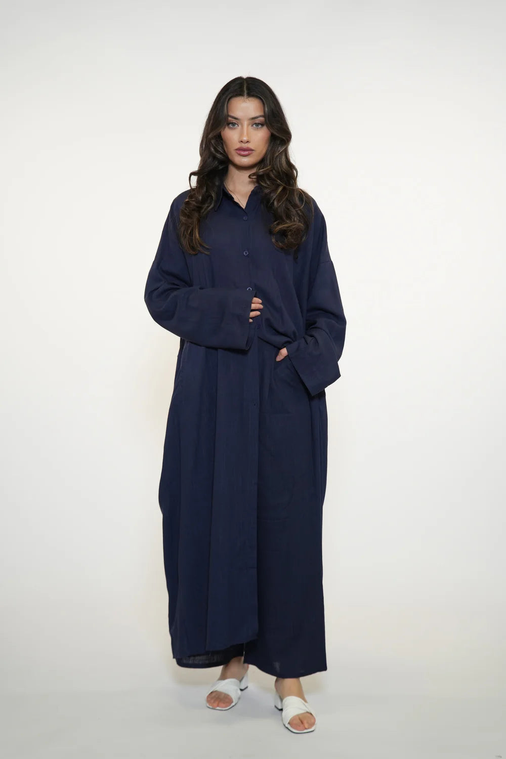 PALMA LINEN SET - NAVY