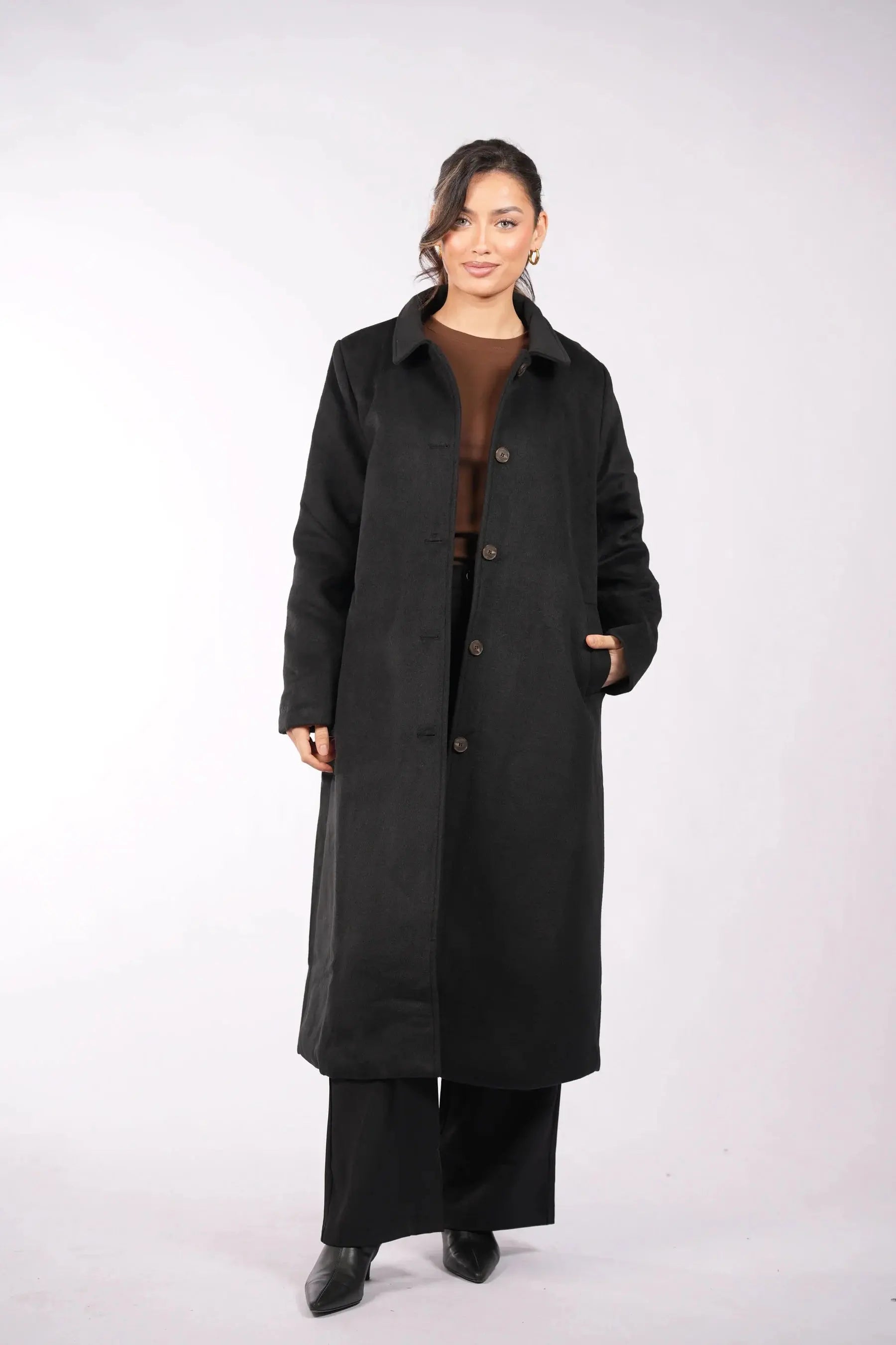 the vienna coat - black Losyana.Shop