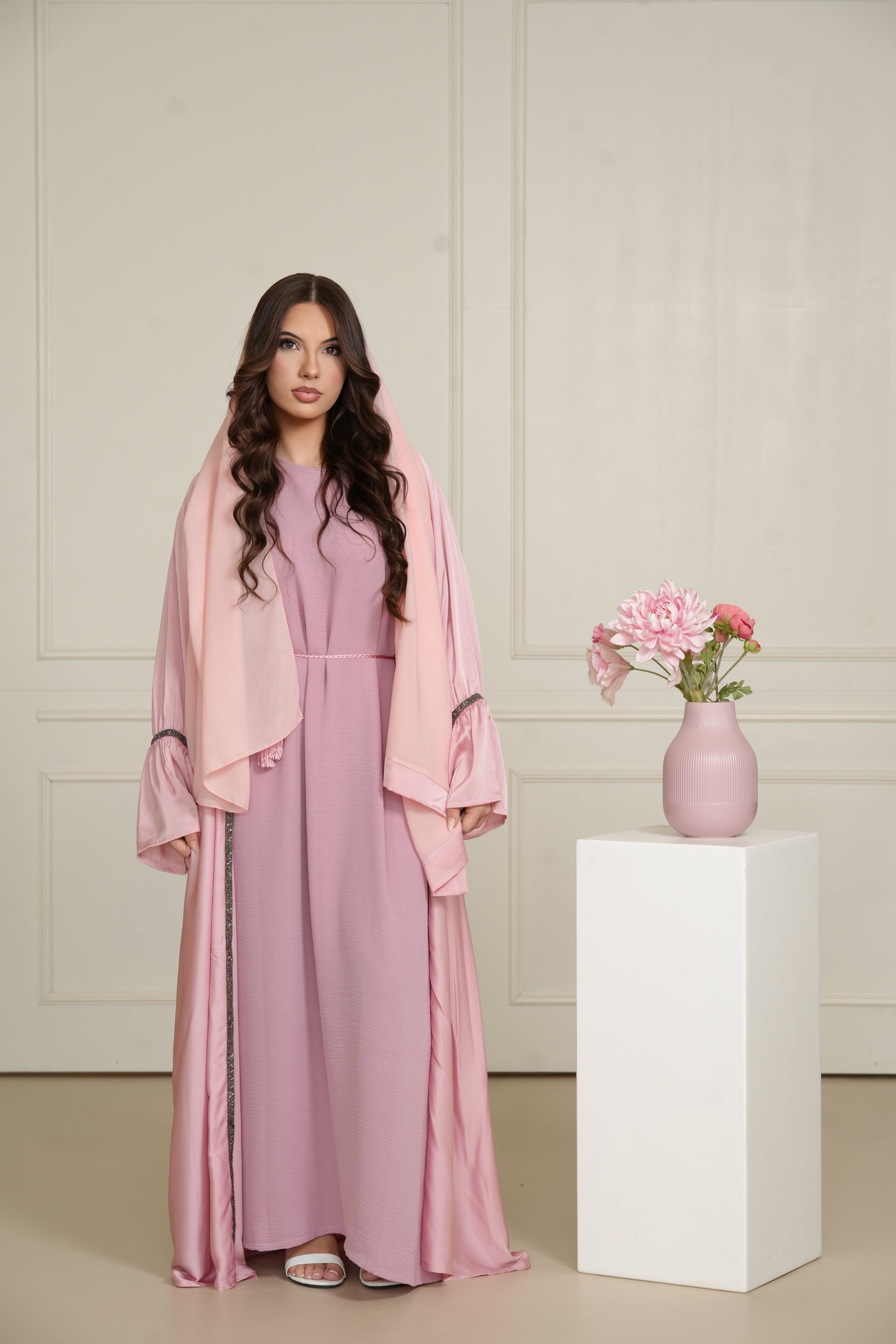 Blackstone Glamour Abaya - Rose