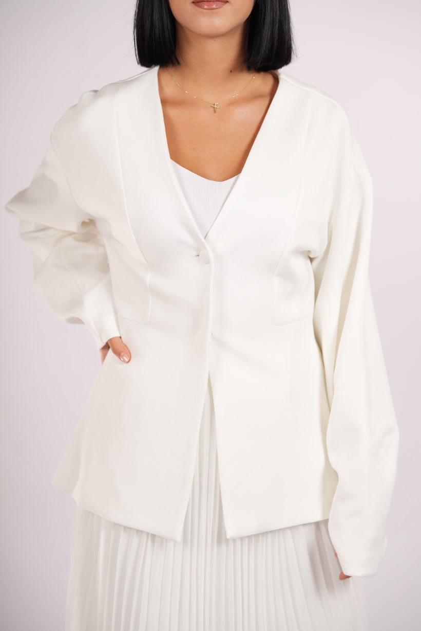 opera blazer - white