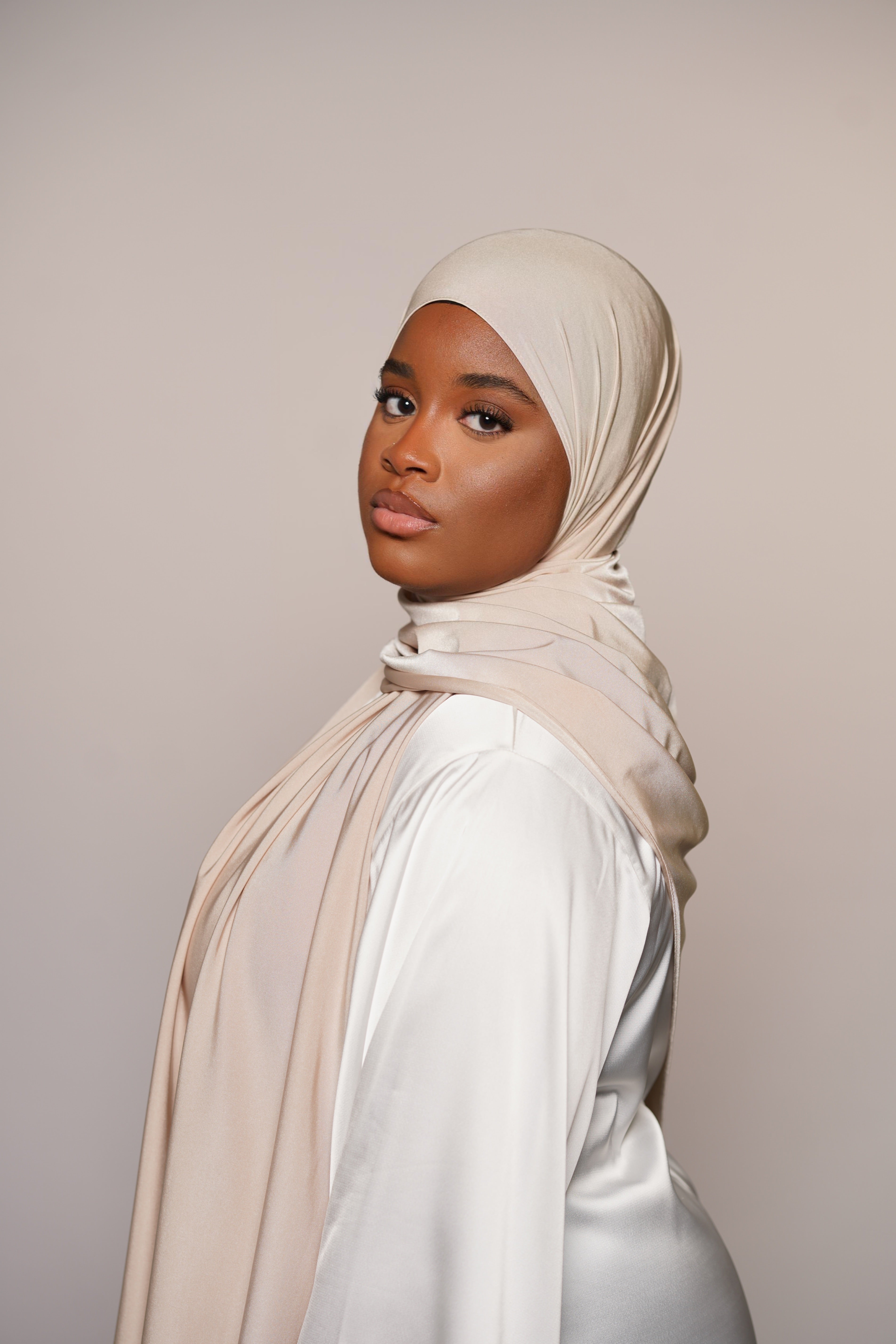 Satin Premium Jersey - light beige