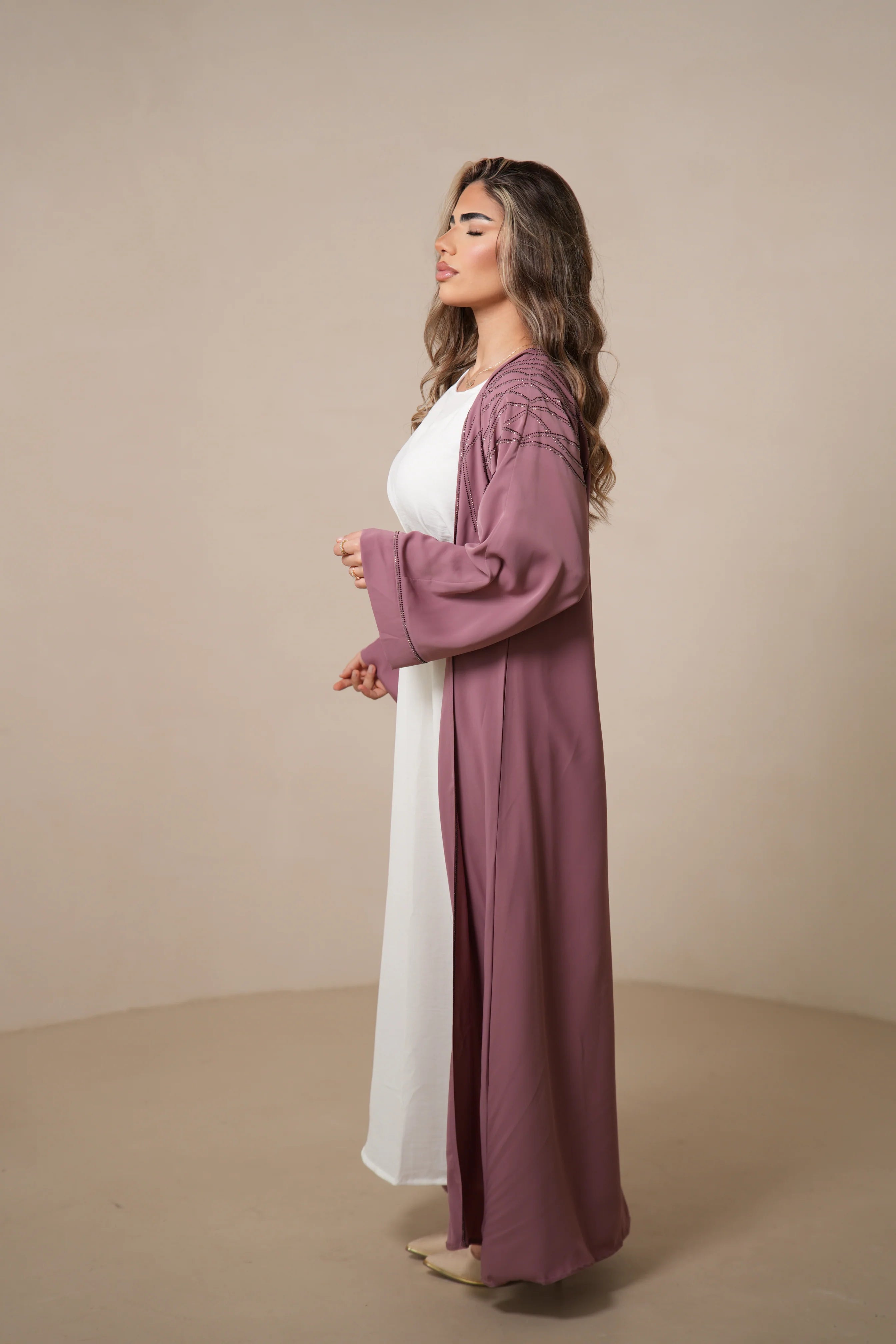 Emirate abaya- Pink