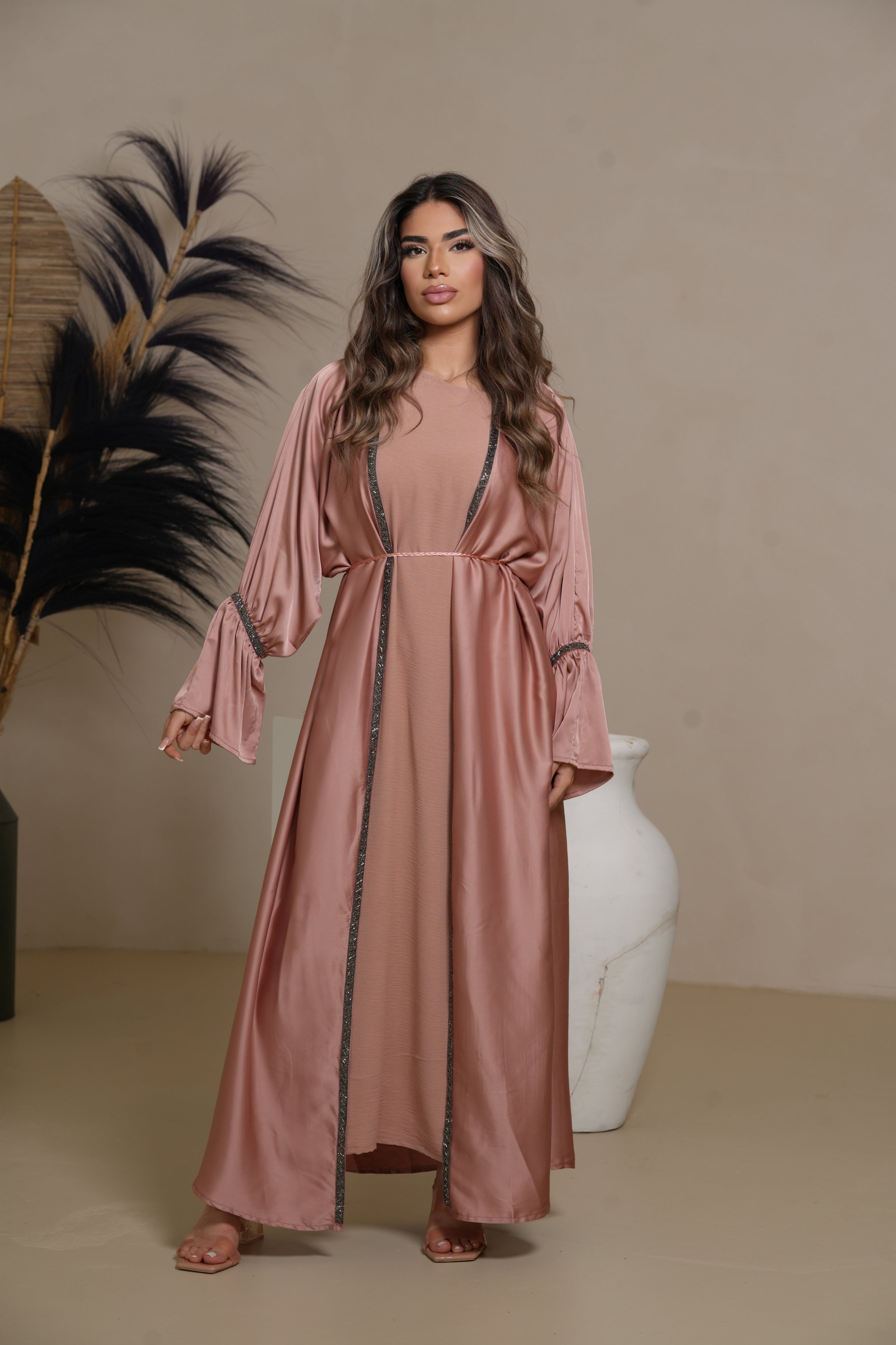 Blackstone Glamour Abaya - Almond