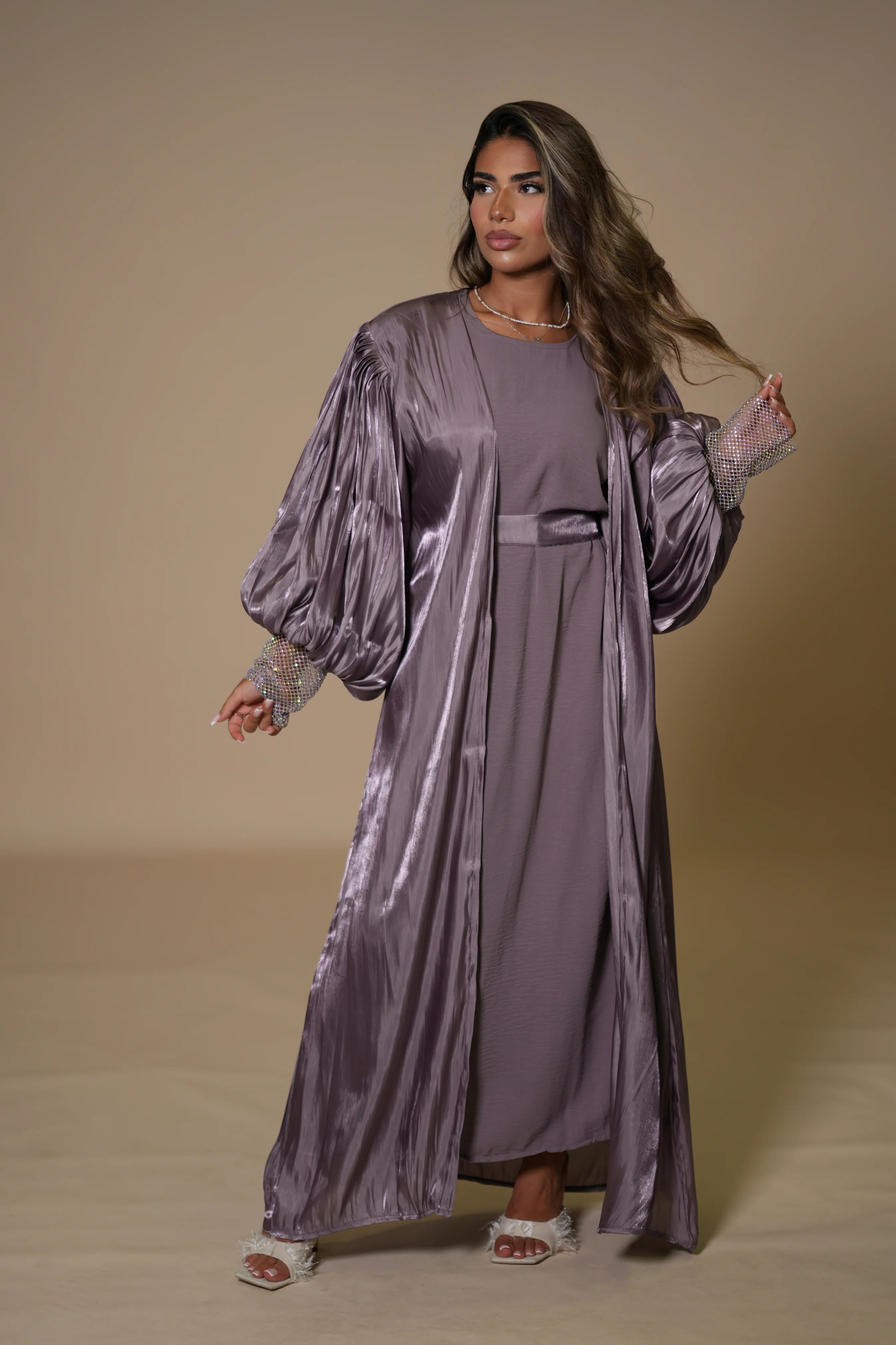 Emirate abaya - Dark Lavendel