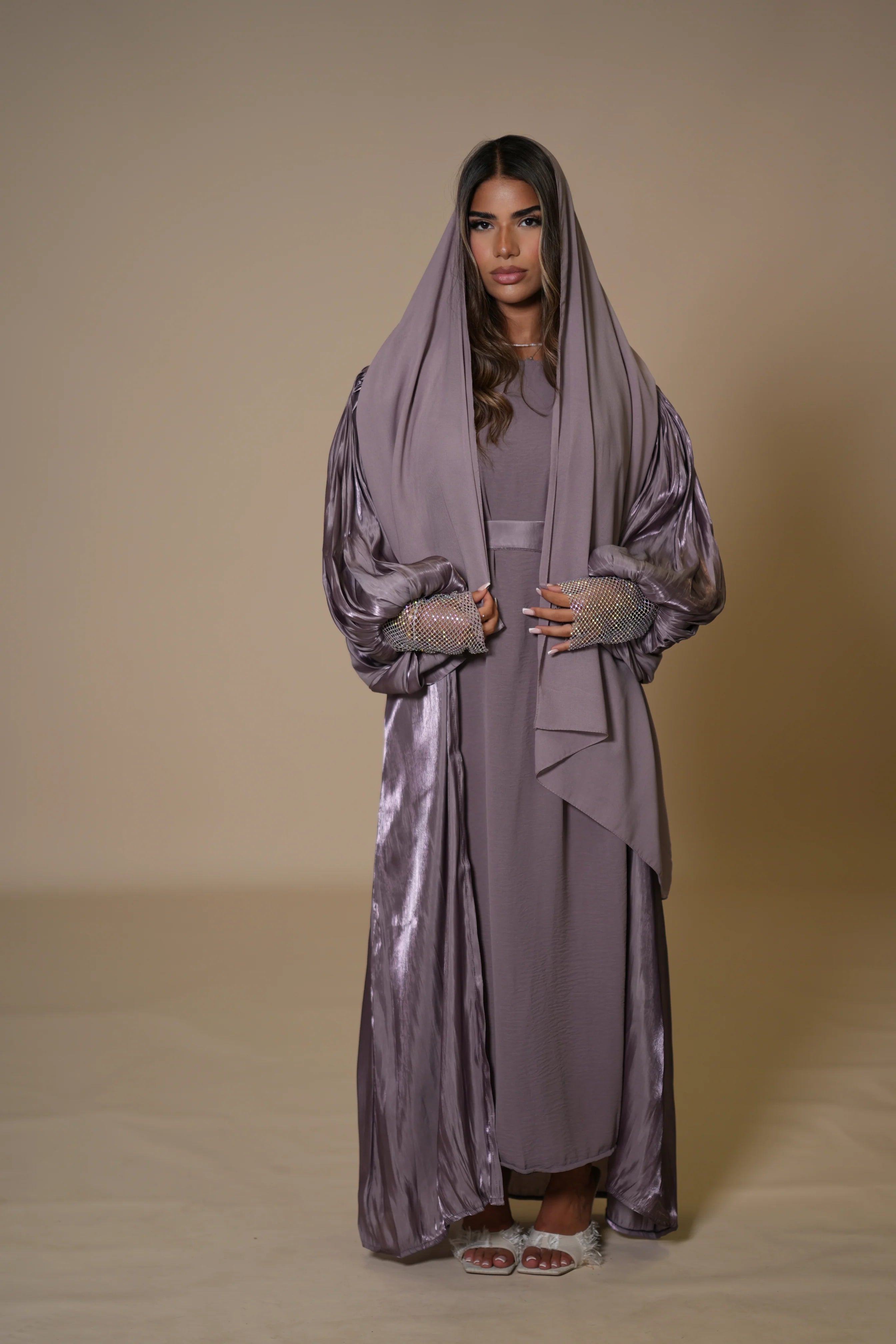 Emirate abaya - Dark Lavendel